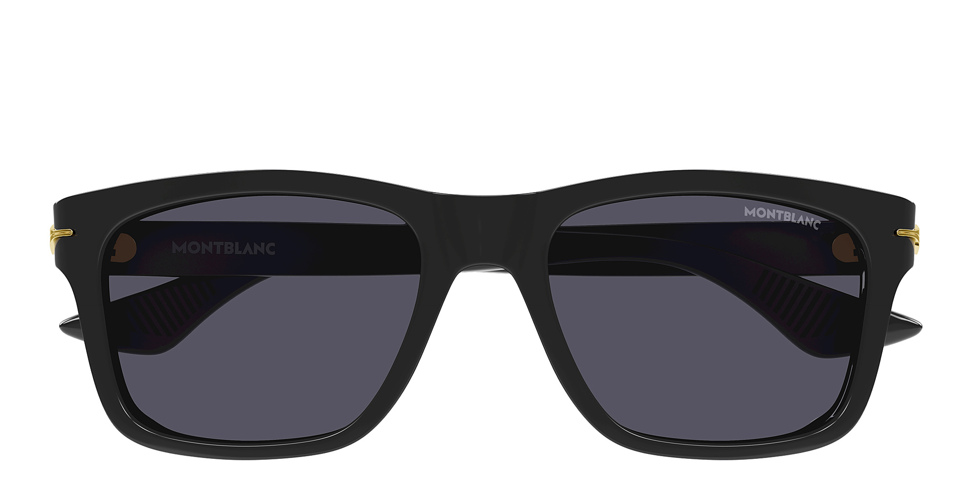 MONTBLANC Rectangle Sunglasses in Black – Product Photo 1
