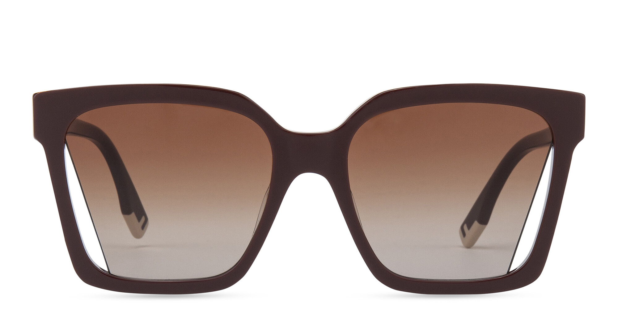 Shop FENDI Fendi Way Oversized Square Sunglasses in Bordeaux online.