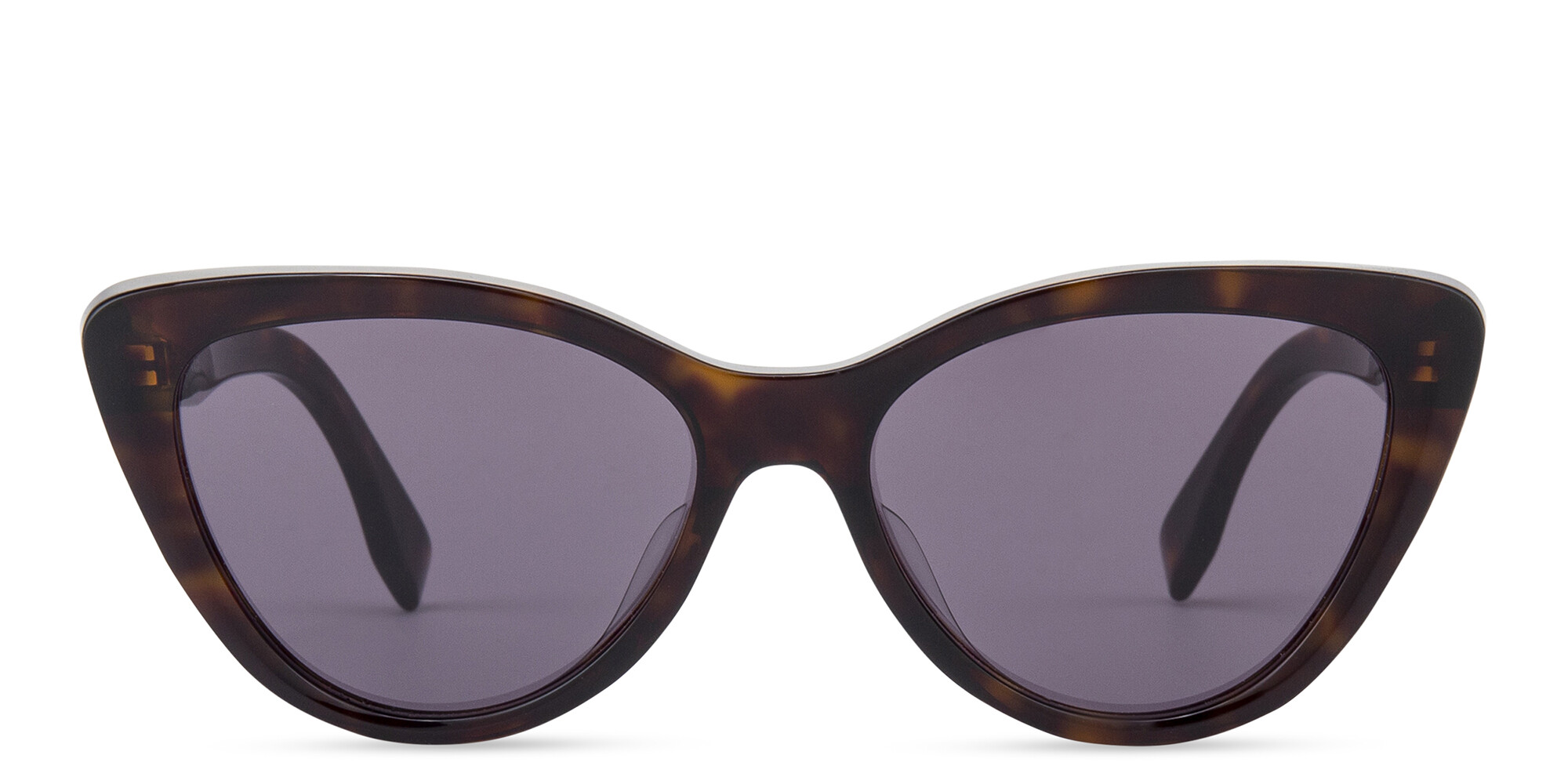 Shop FENDI Lettering Cat-Eye Sunglasses in Havana online.