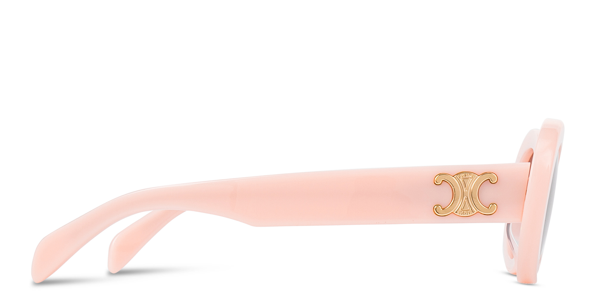 Shop CELINE Triomphe Oval Sunglasses in Rose online.