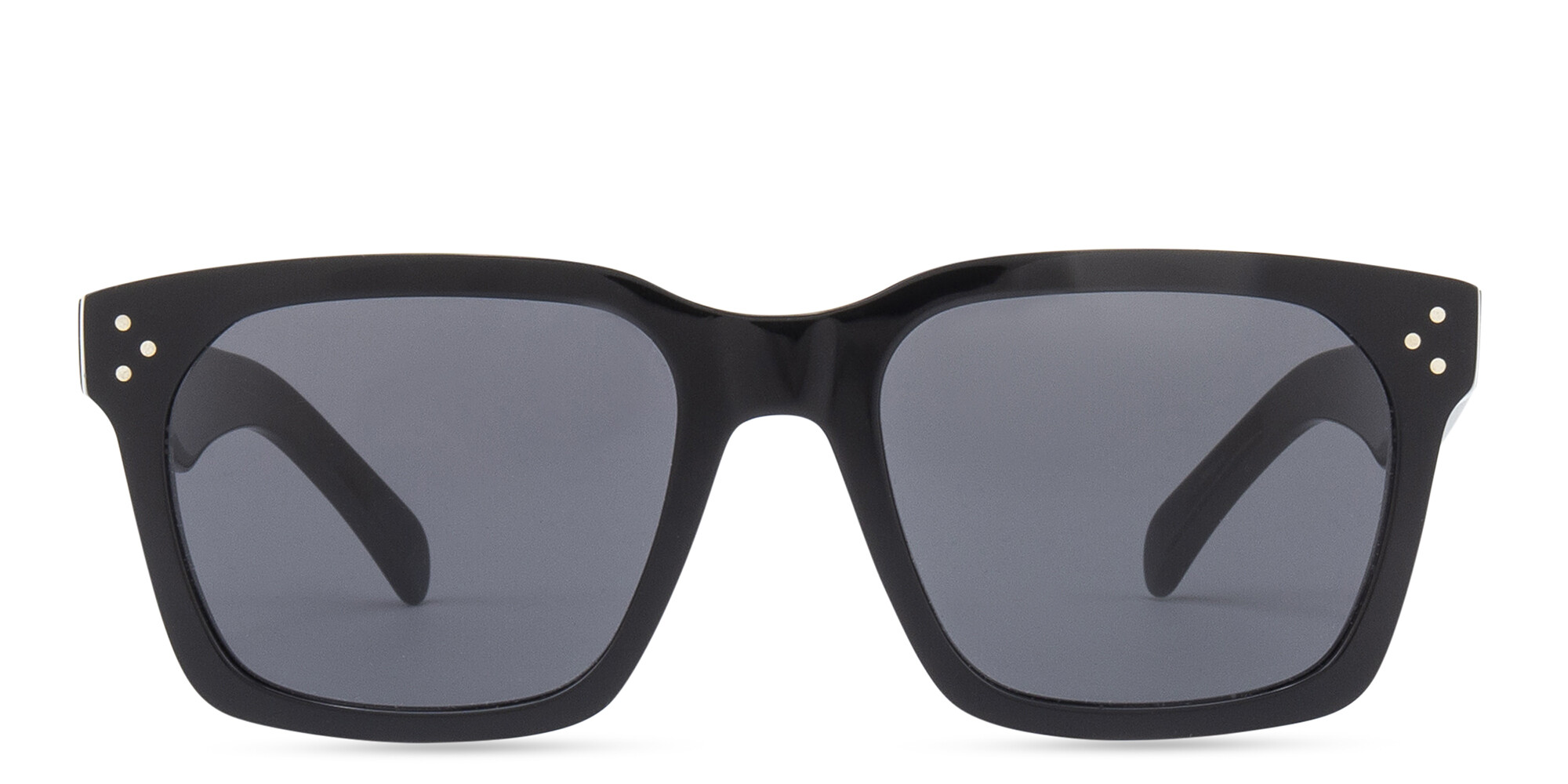 Shop CELINE 3 Dots Geometric Sunglasses in Black online.