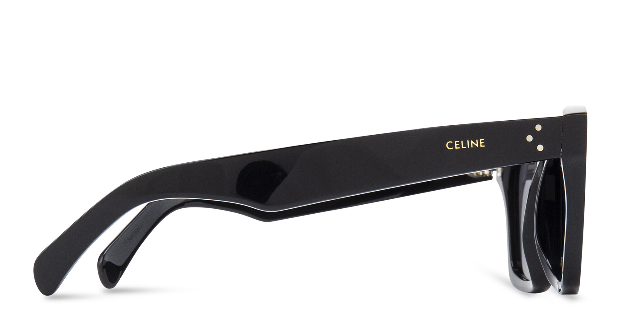 Shop CELINE 3 Dots Geometric Sunglasses in Black online.