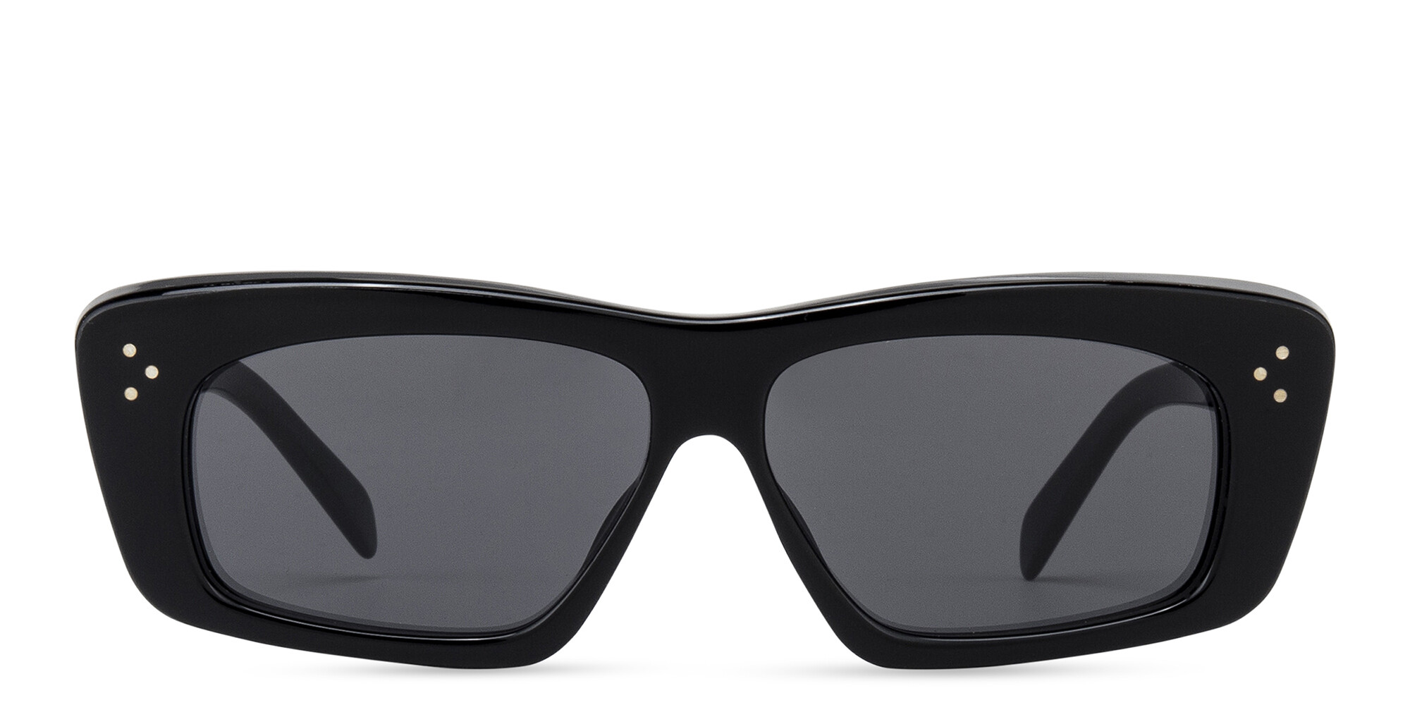 Shop CELINE 3 Dots Rectangle Sunglasses in Black online.