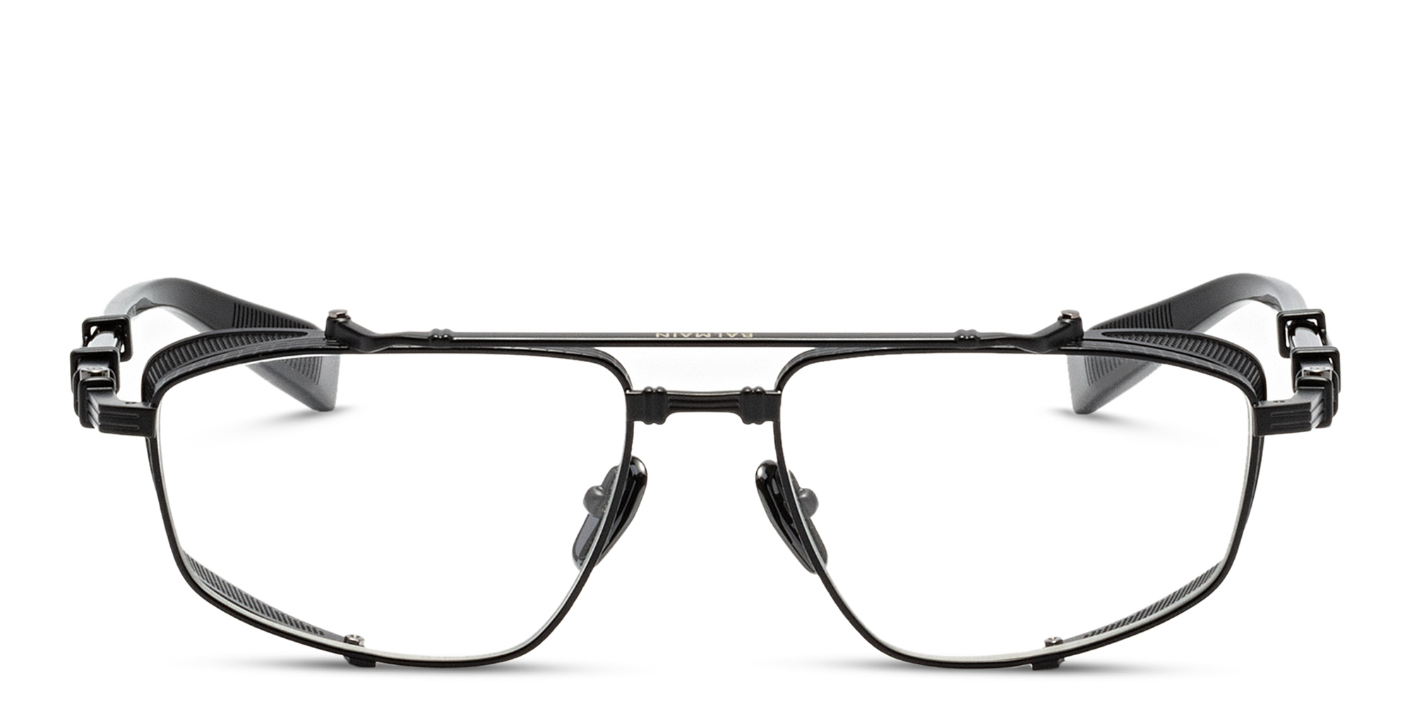 نظارات طبية أفياتور واسعة للجنسين من بالمان بلون أسود - صورة المنتج 1