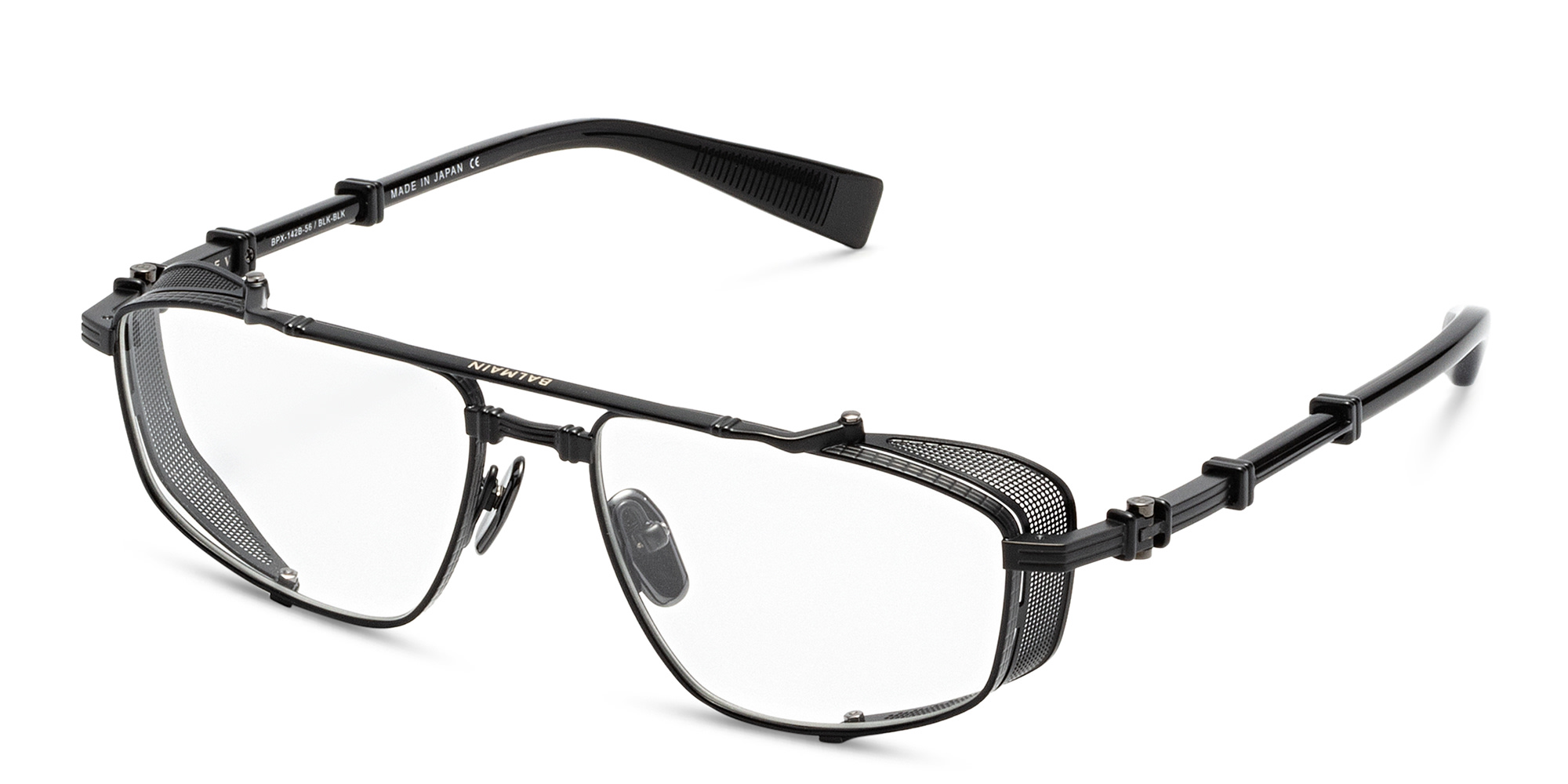 نظارات طبية أفياتور واسعة للجنسين من بالمان بلون أسود - صورة المنتج 2