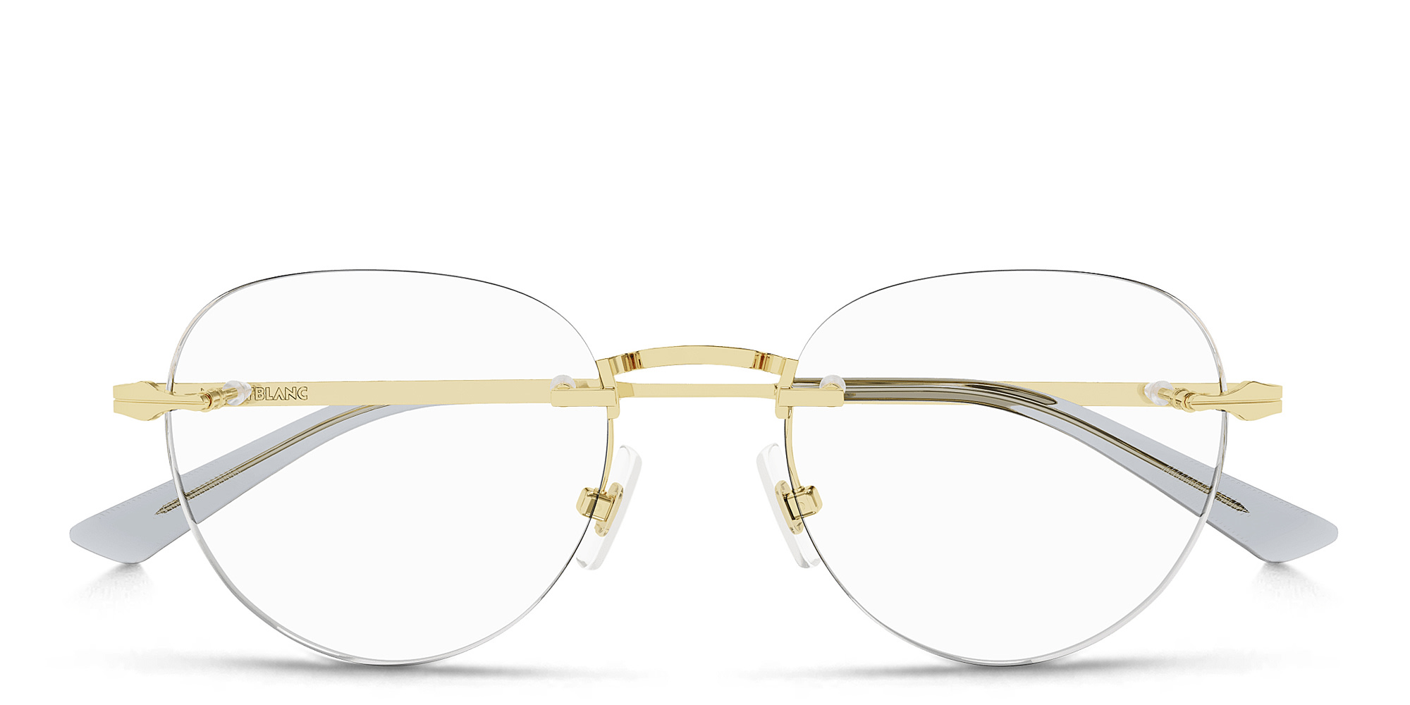 MONTBLANC Rimless Round Eyeglasses in Gold – Product Photo 1