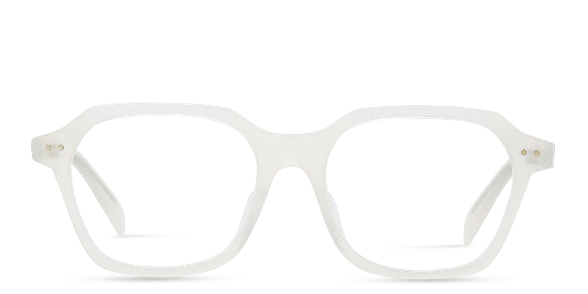 Shop CELINE Thin Geometric Eyeglasses in White online.