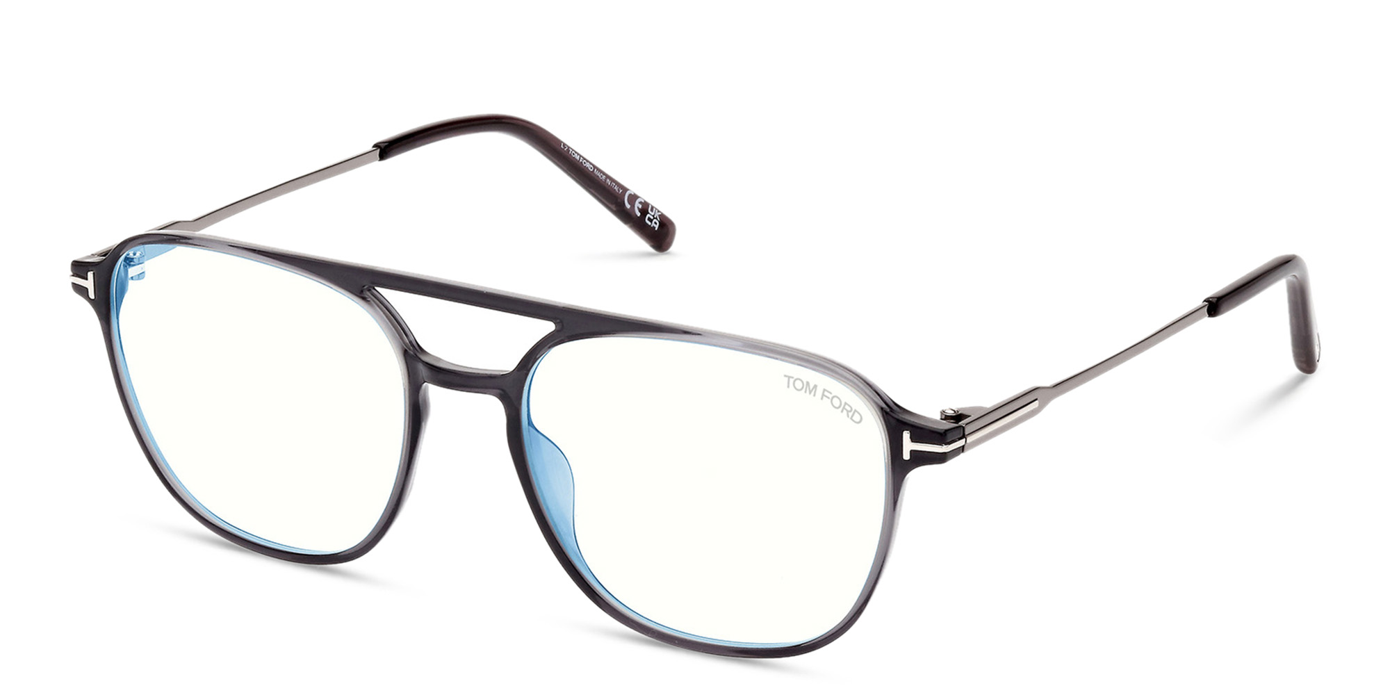 TOM FORD Pilot Eyeglasses in Grey/striped – Product Photo 2