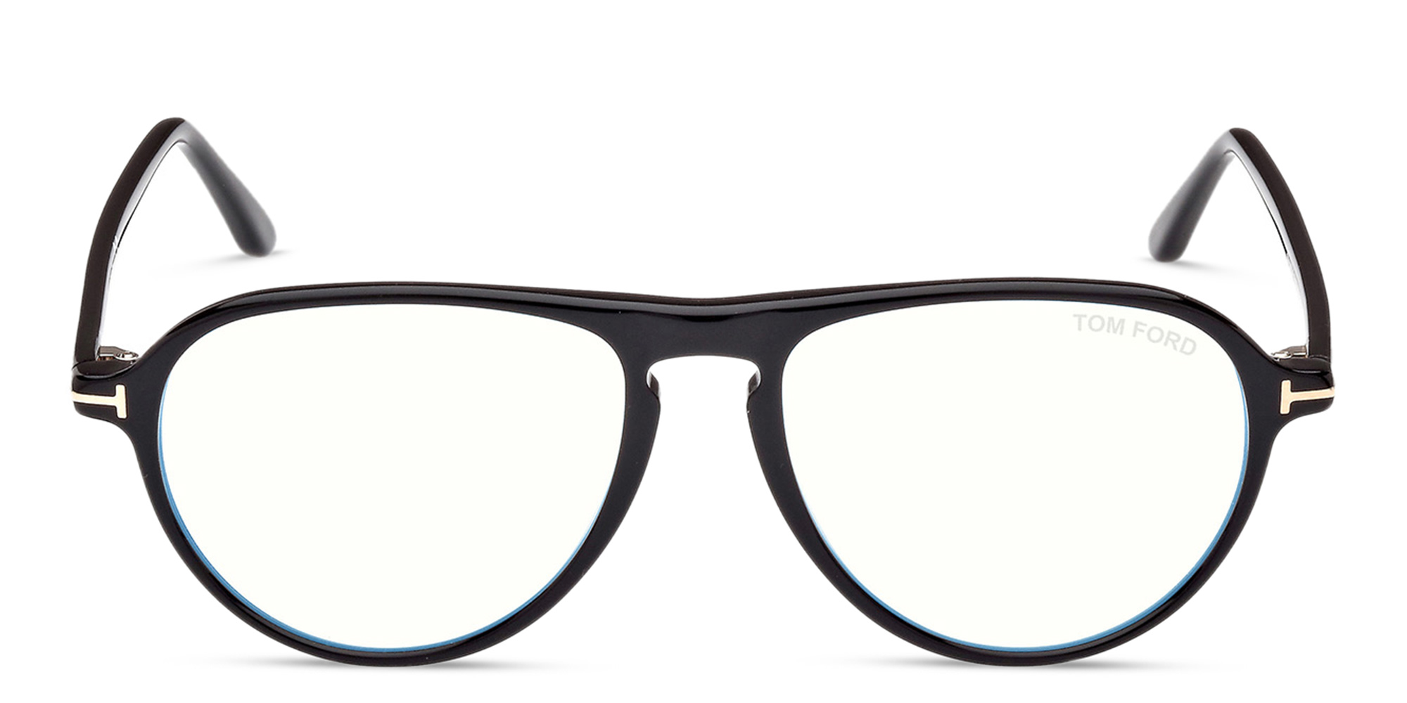 Shop TOM FORD Pilot Eyeglasses in Shiny Black online.