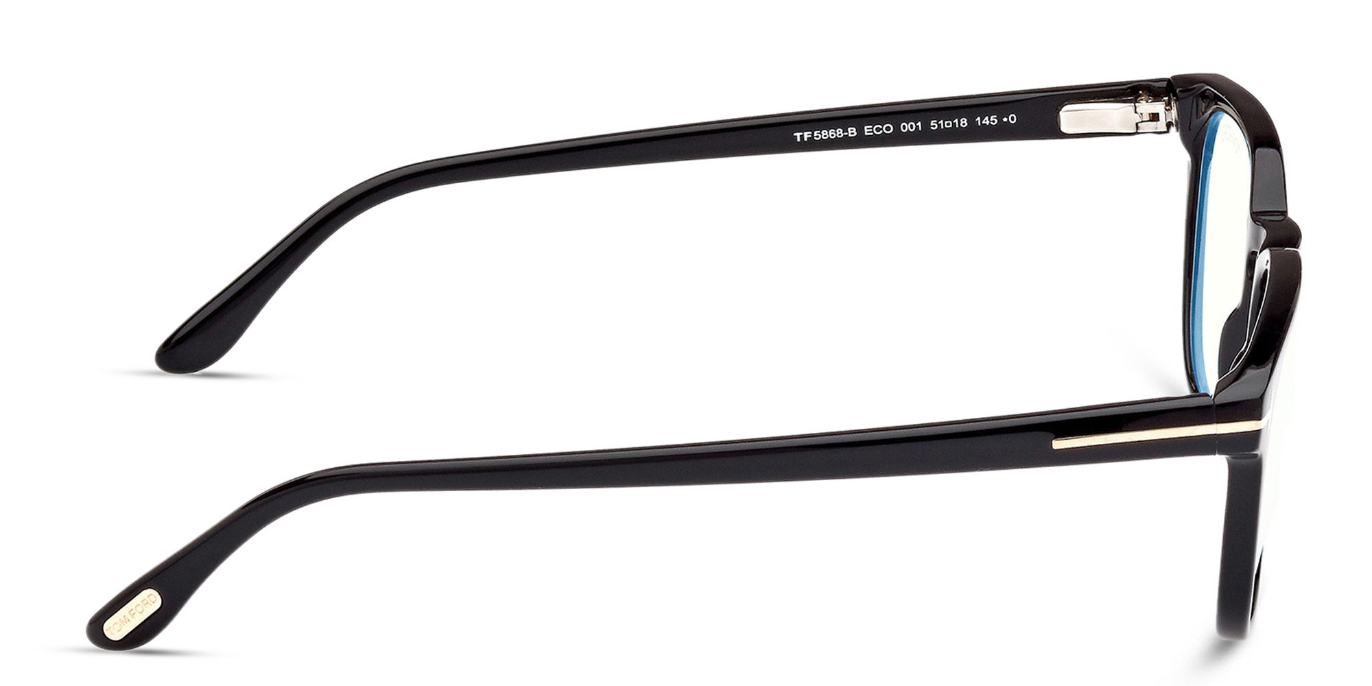 Shop TOM FORD Square Eyeglasses in Shiny Black online.