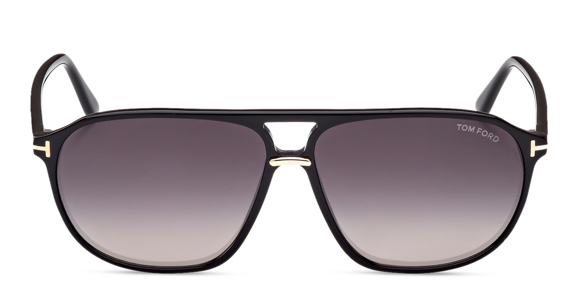 Shop TOM FORD Bruce Aviator Sunglasses in Shiny Black online.