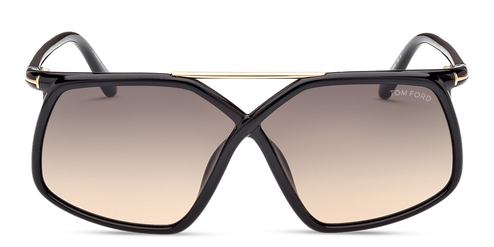 TOM FORD Meryl Square Sunglasses in Shiny Black – Product Photo 1