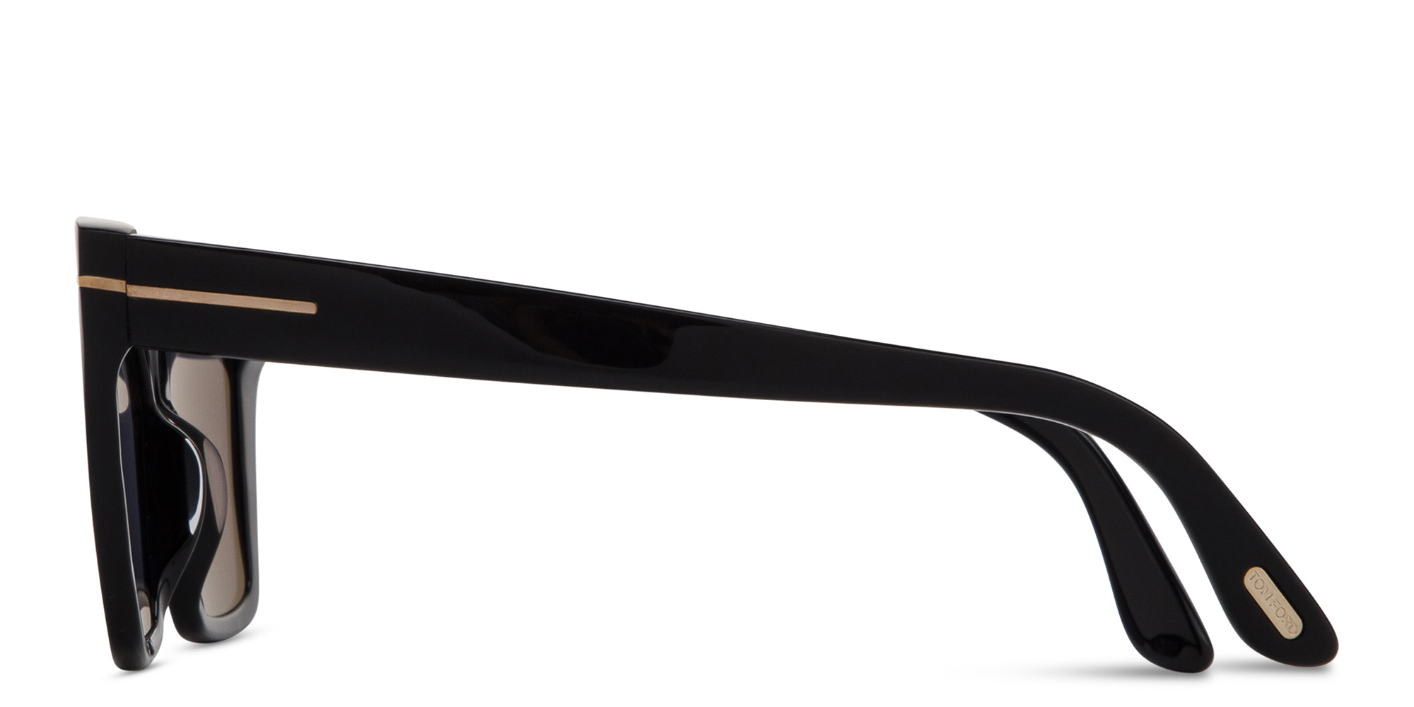 Shop TOM FORD Winona Cat-Eye Sunglasses in Shiny Black online.