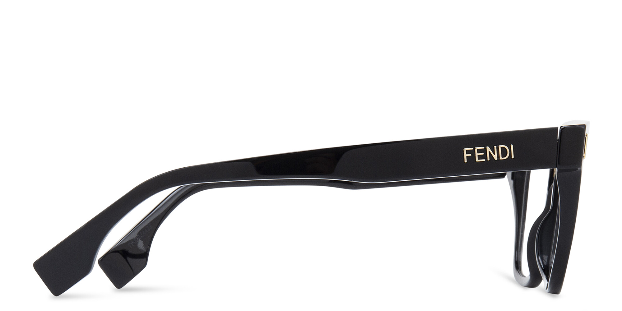 Shop FENDI Fendi Bold Square Eyeglasses in Black online.