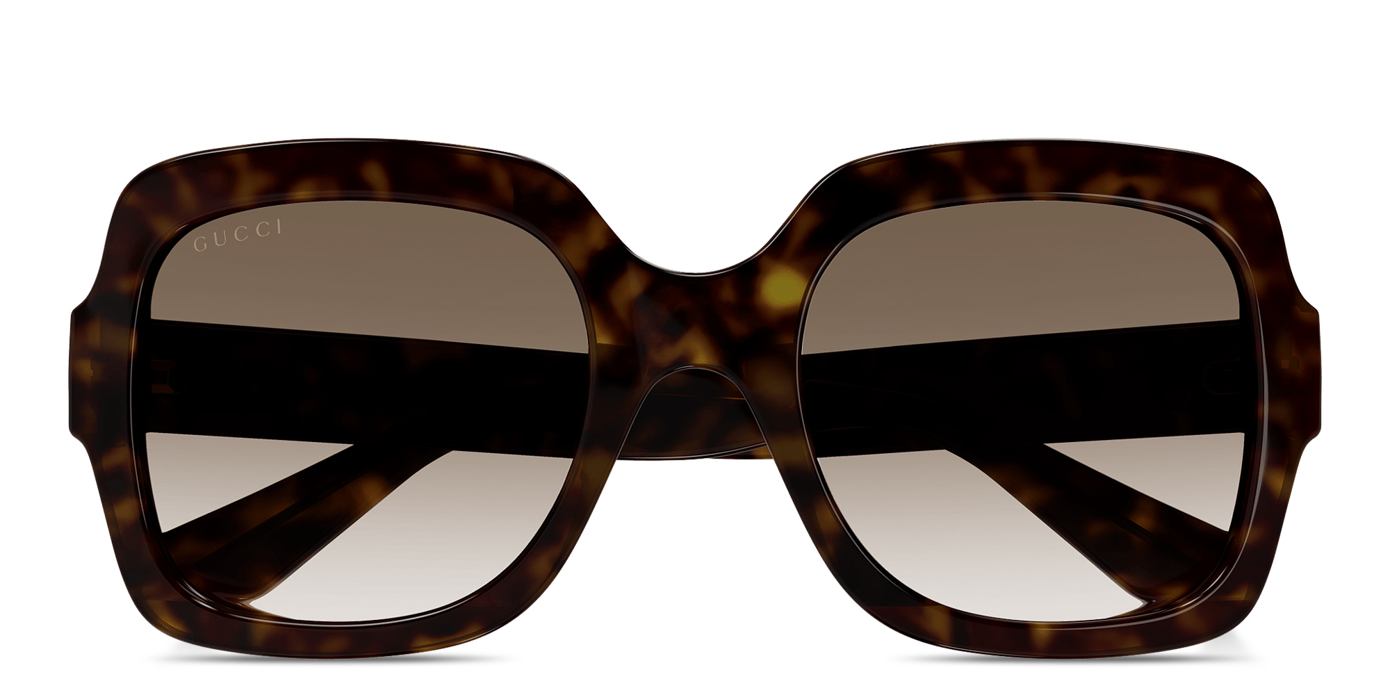 GUCCI Interlocking G Oversized Square Sunglasses in Dark Havana – Product Photo 1