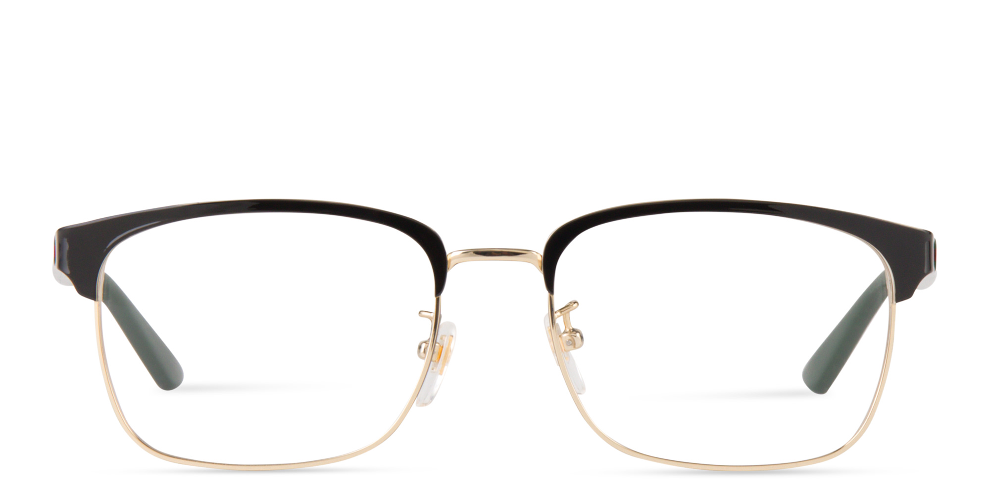 GUCCI Wide Rectangle Eyeglasses in Silver – Product Photo 1