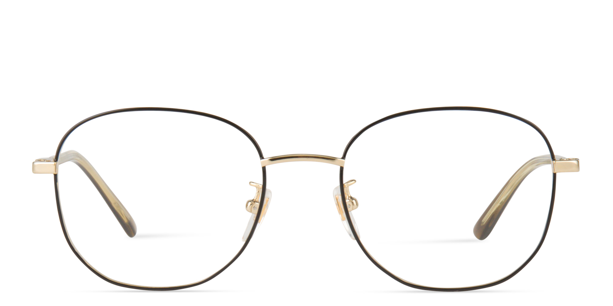 Shop GUCCI Round Eyeglasses in Black online.
