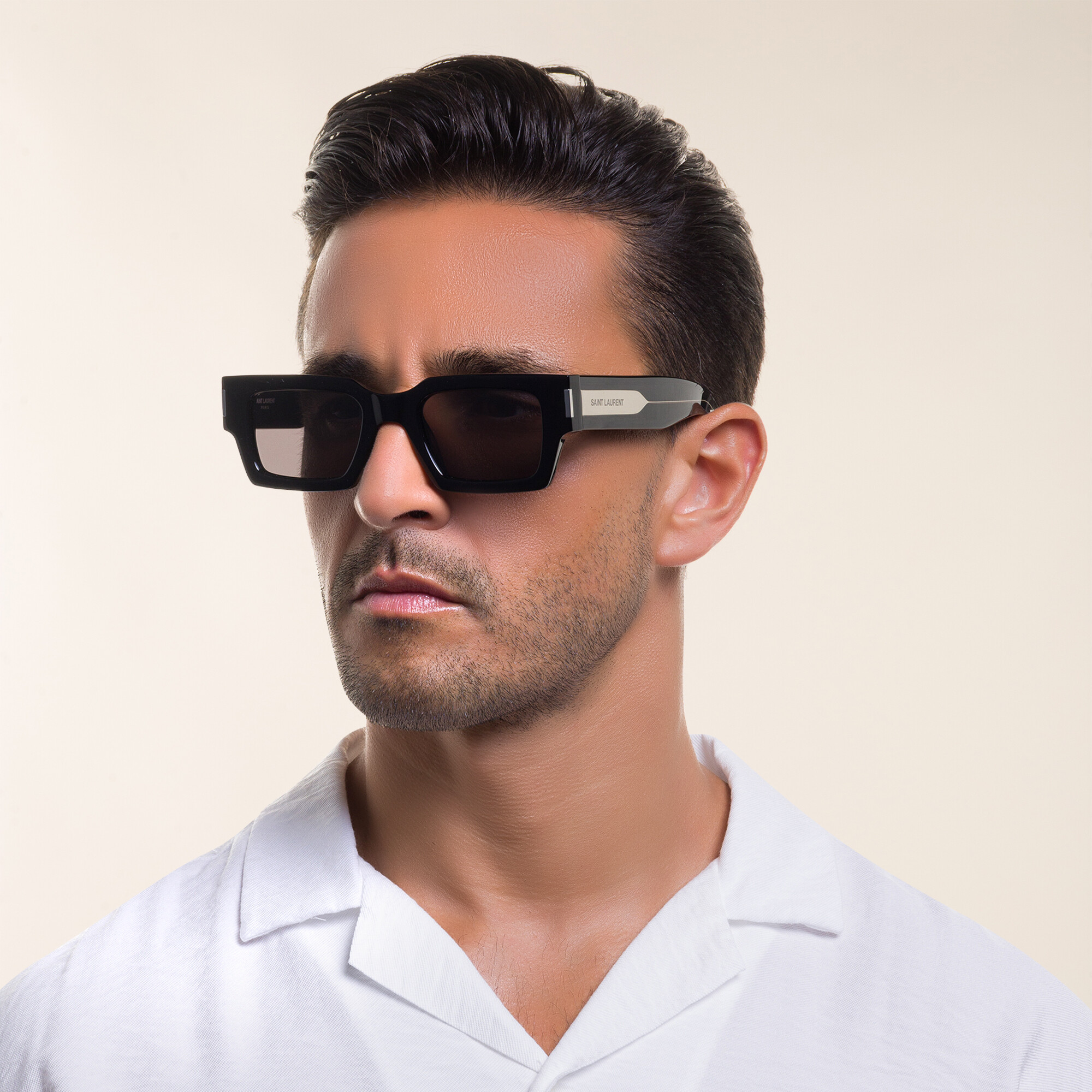 SAINT LAURENT Unisex Rectangle Sunglasses in Black – Product Photo 9