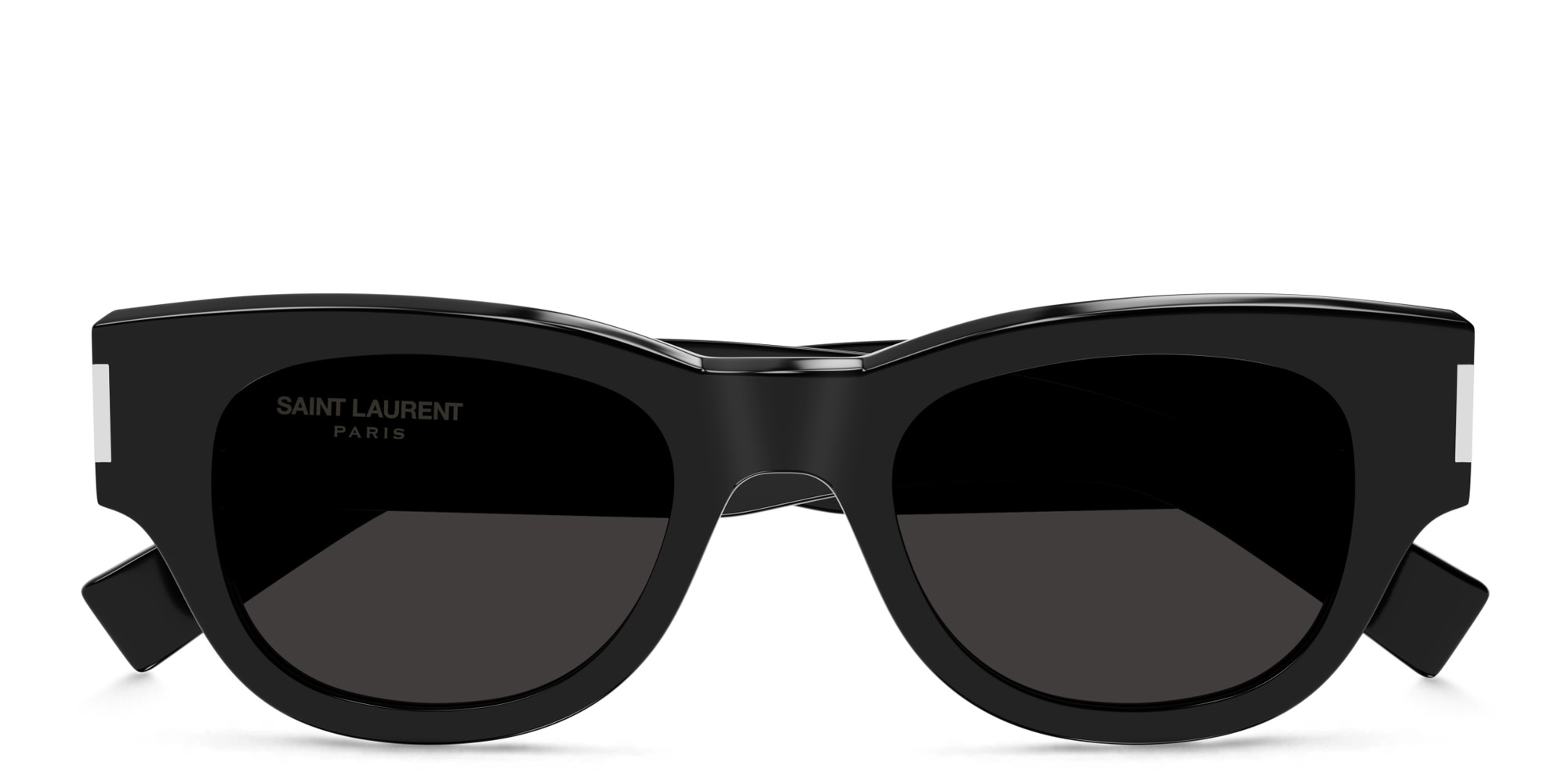 Shop SAINT LAURENT Cat-Eye Sunglasses in Black online.