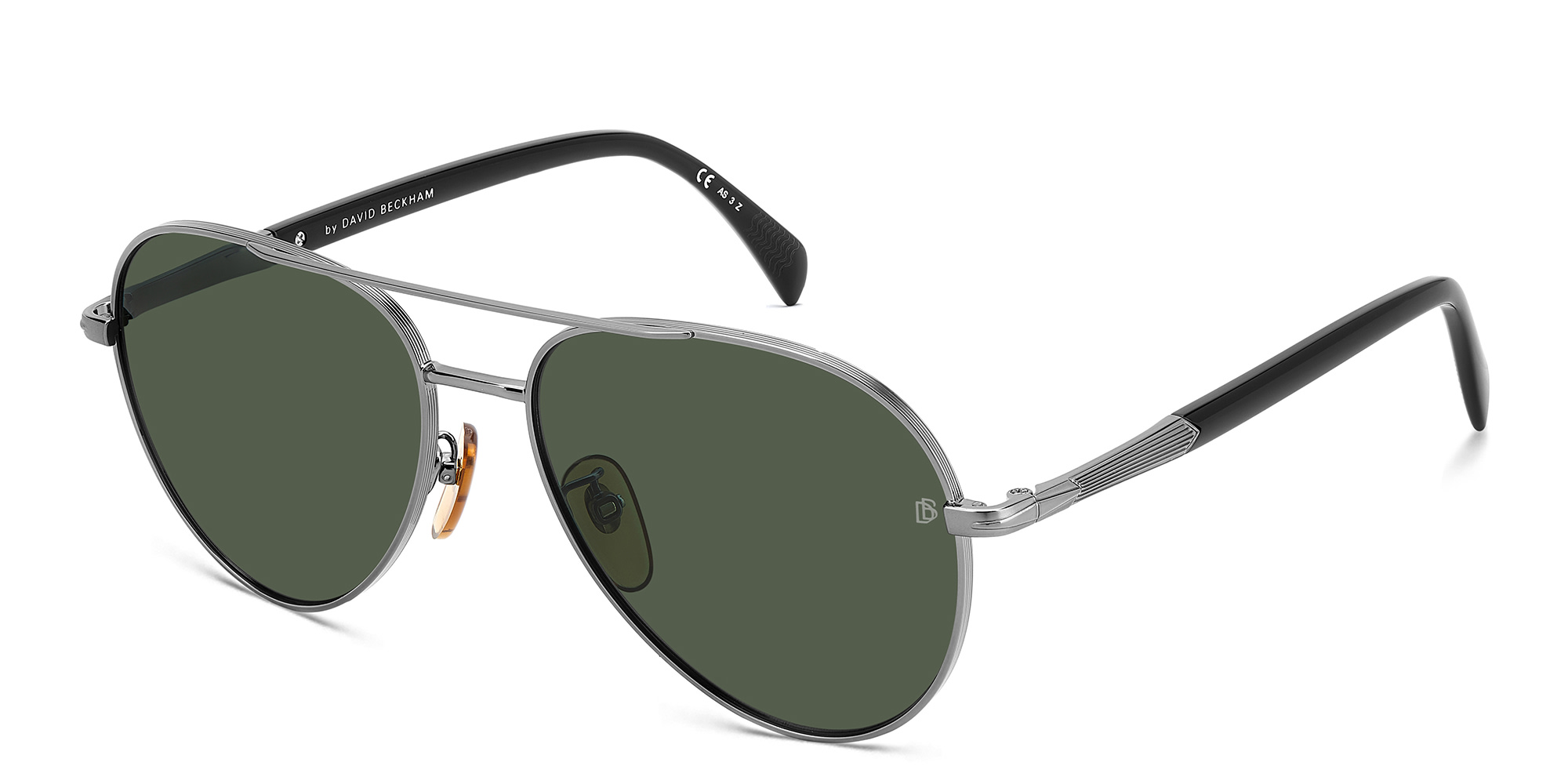 DAVID BECKHAM Pilot Sunglasses in Dark Ruthenium Black – Product Photo 2