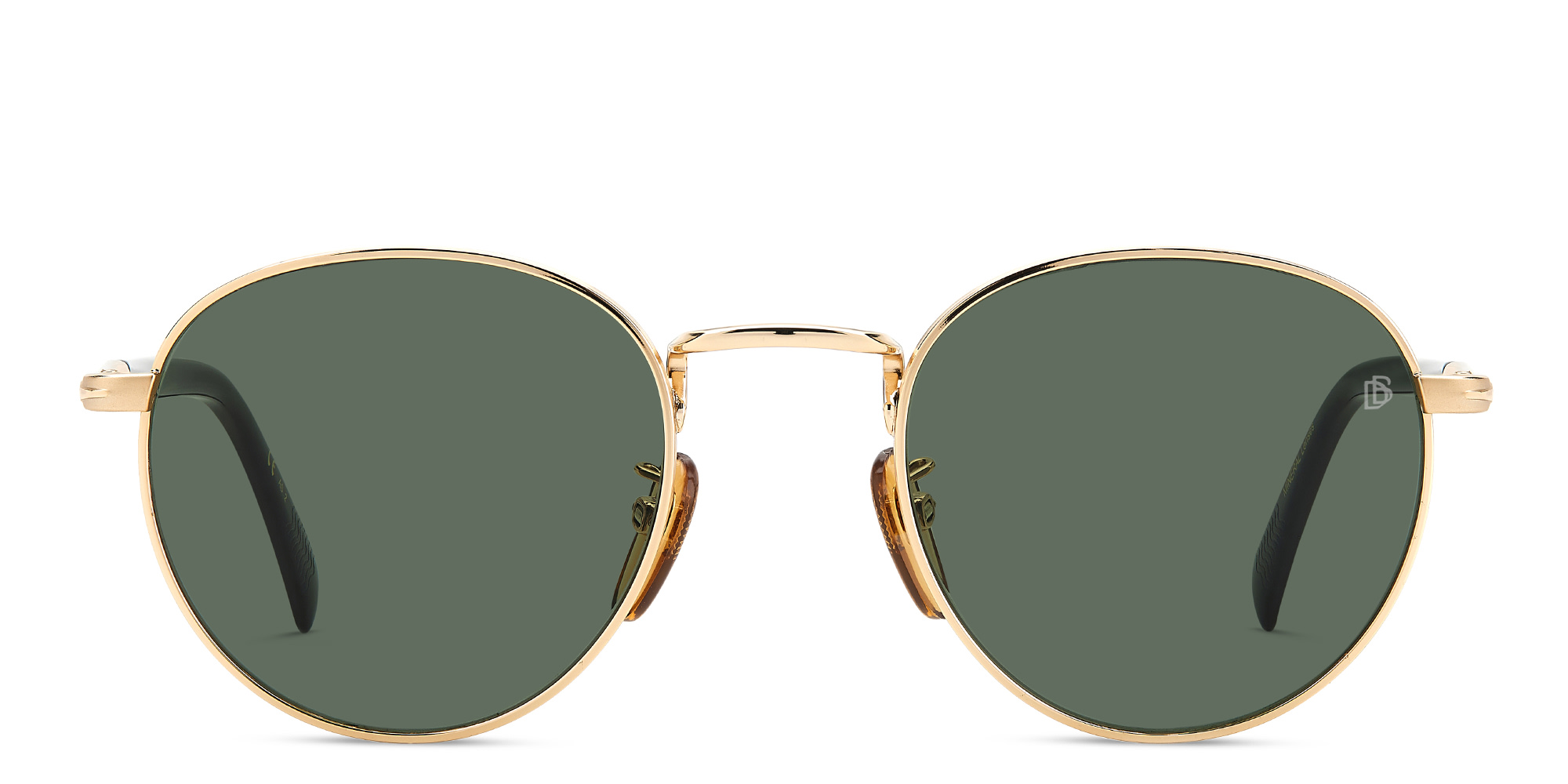 Shop DAVID BECKHAM Panthos Sunglasses in Gold Black online.