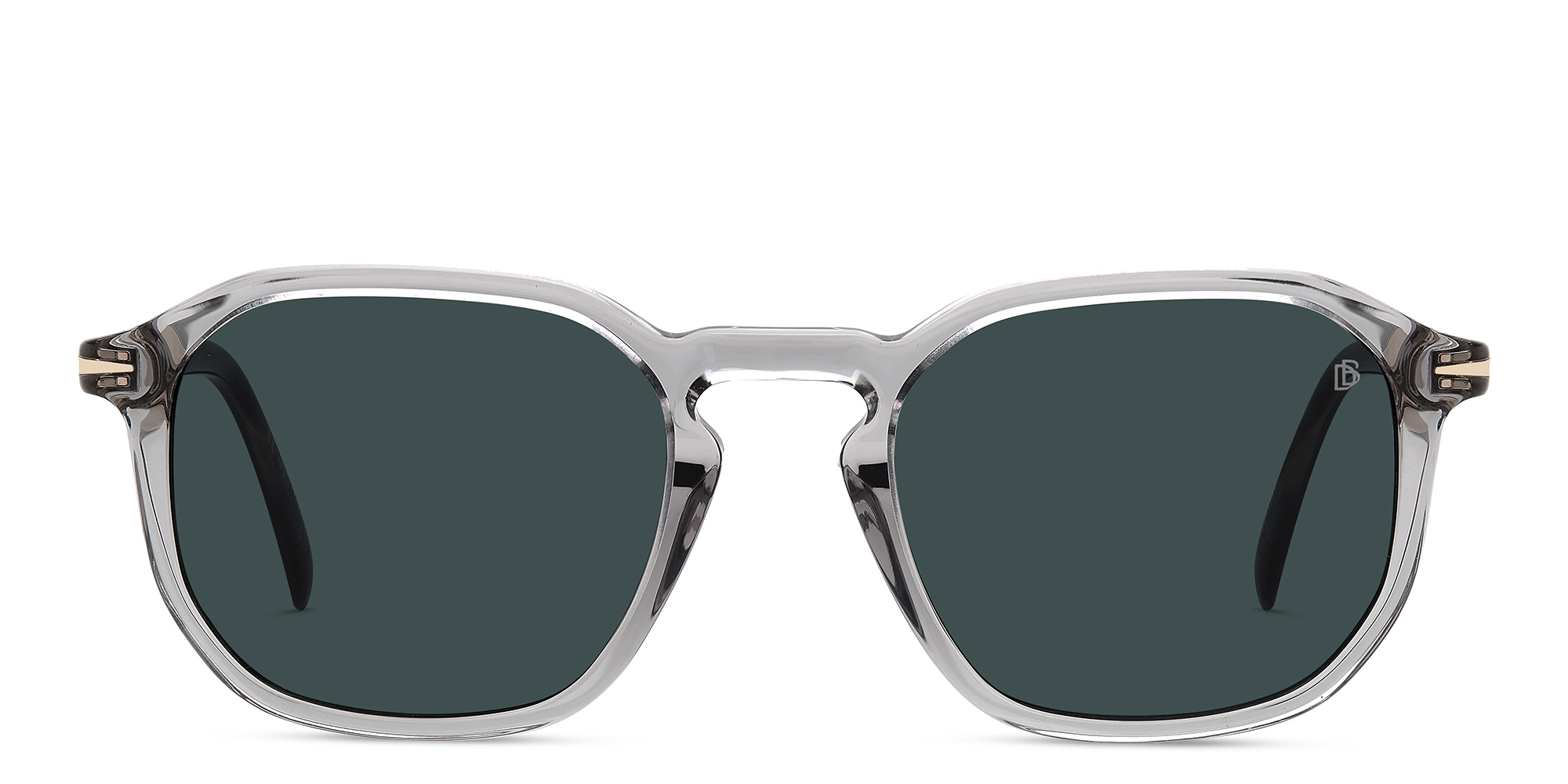 Shop DAVID BECKHAM Irregular Sunglasses in Grey online.