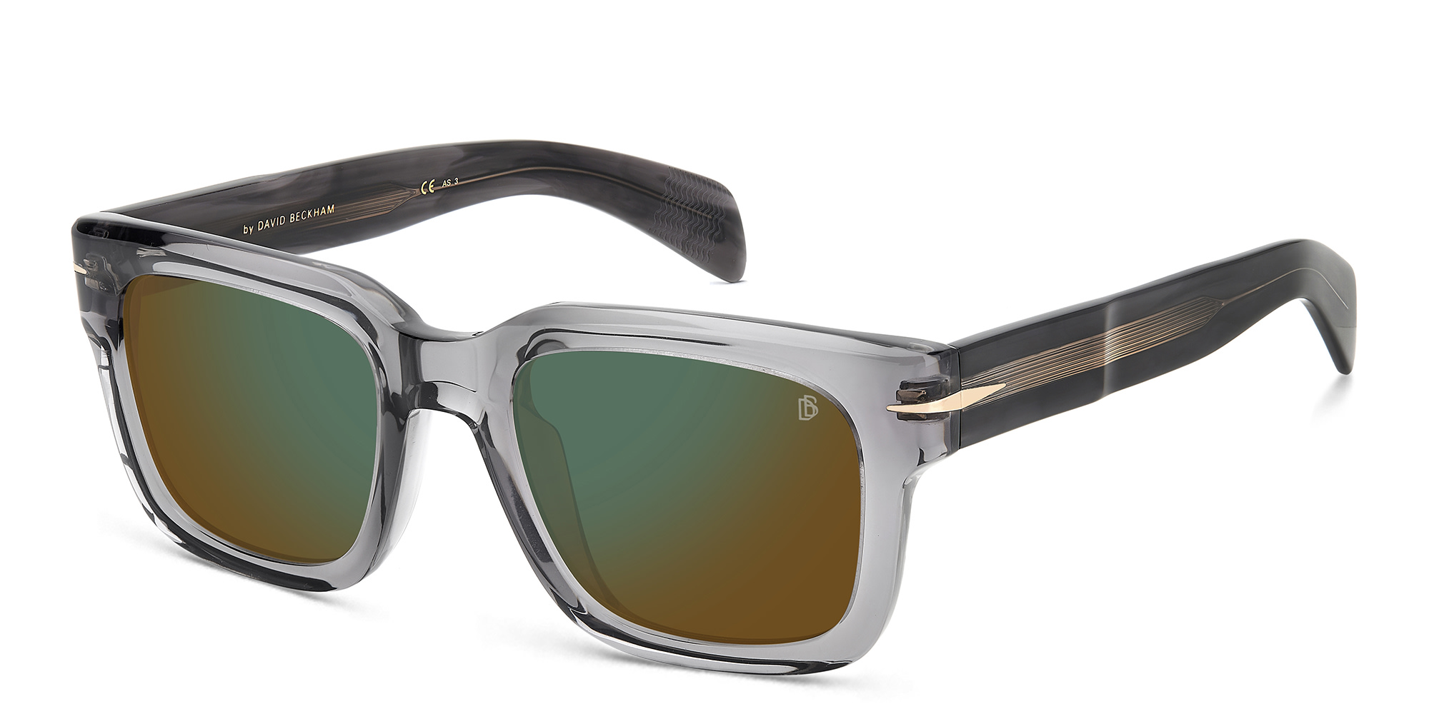 Shop DAVID BECKHAM Square Sunglasses in Grey online.