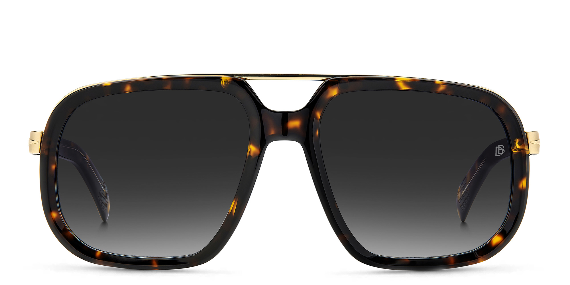 DAVID BECKHAM Aviator Sunglasses in Havana Gold – Product Photo 1