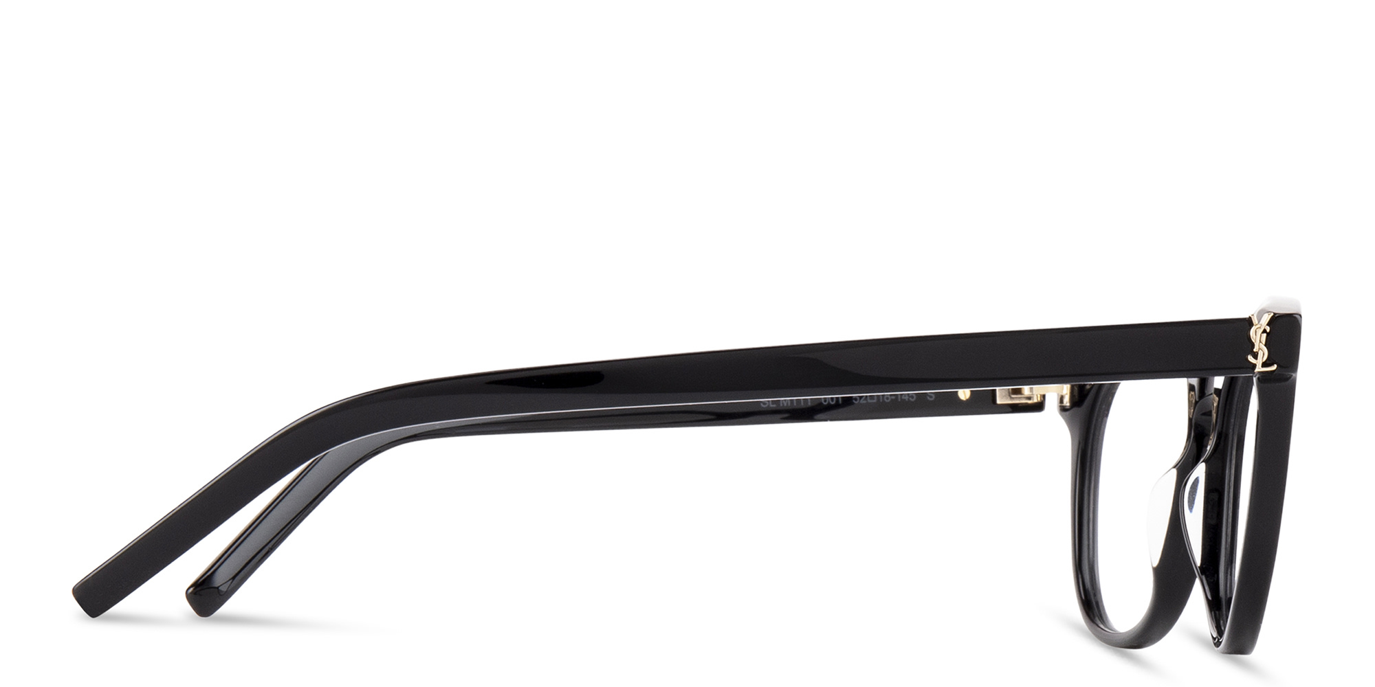 Shop SAINT LAURENT Round Eyeglasses in Black online.