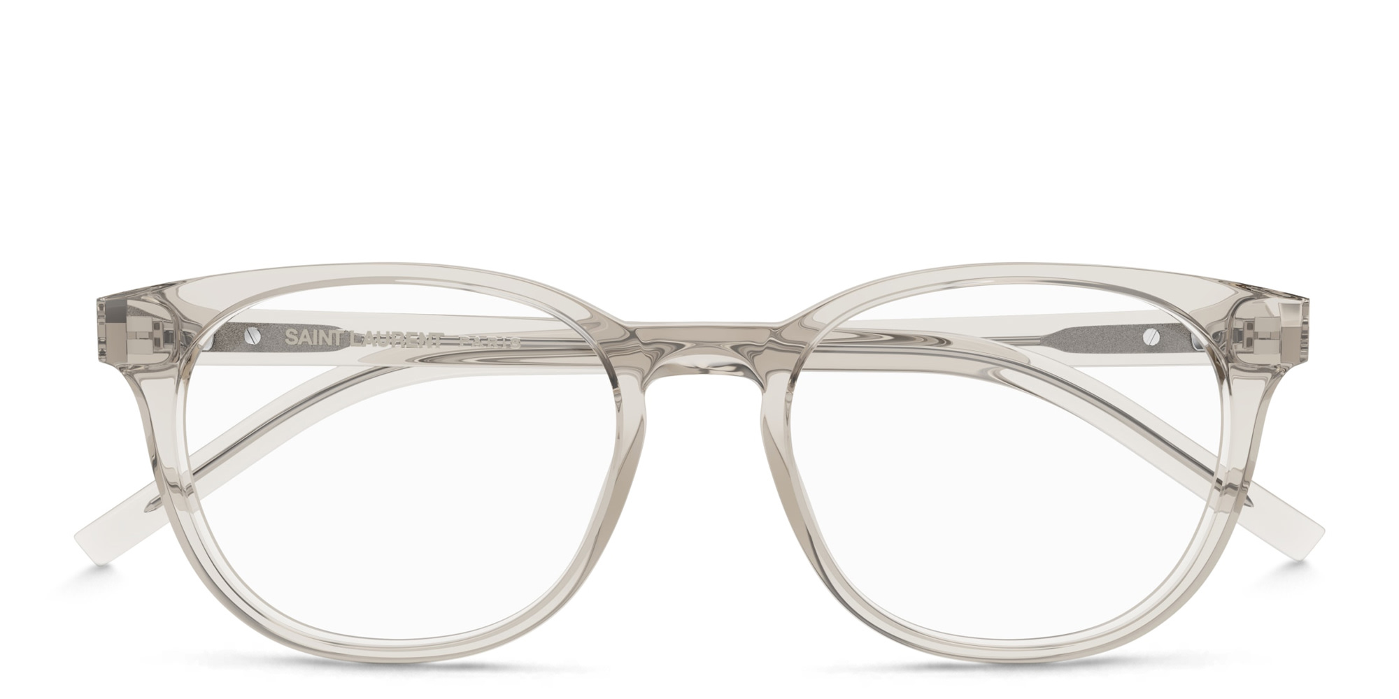تسوق نظارات طبية دائرية سان لوران بلون بيج أونلاين.