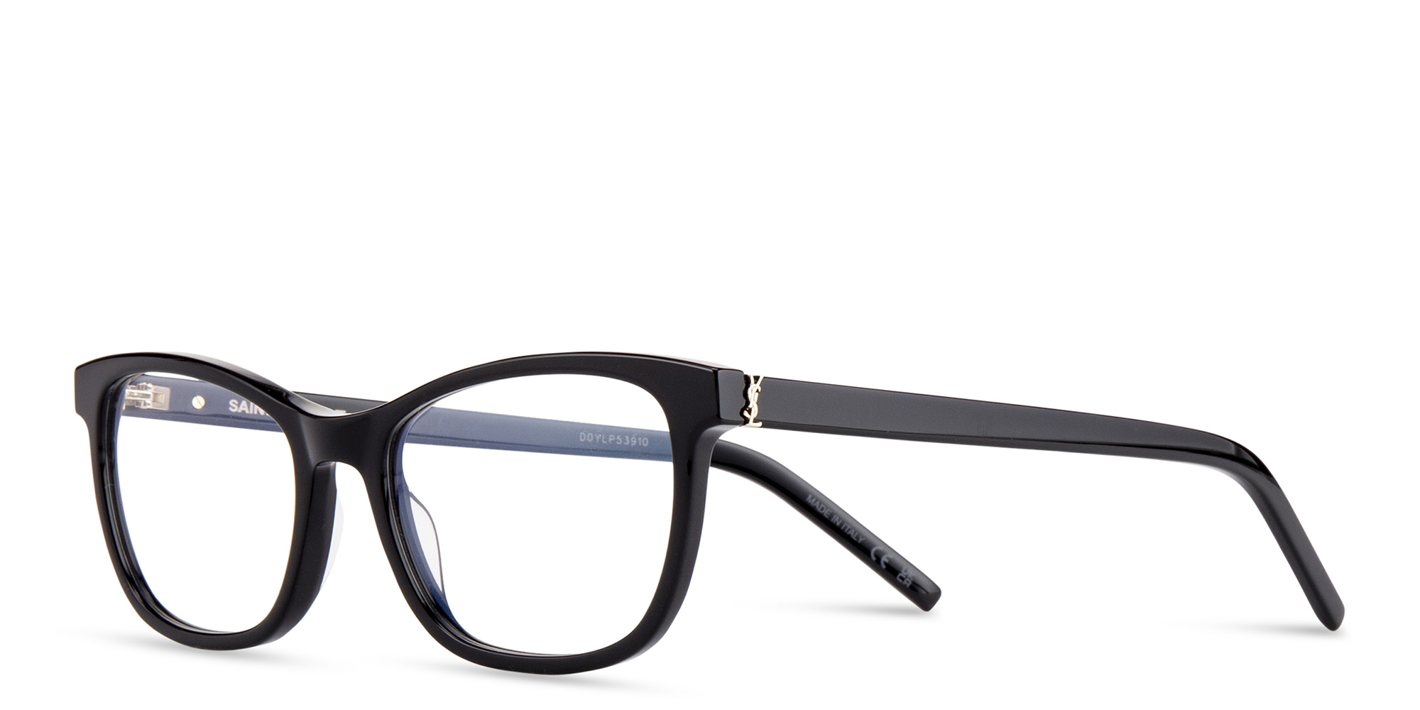 Shop SAINT LAURENT Cat-Eye Eyeglasses in Black online.