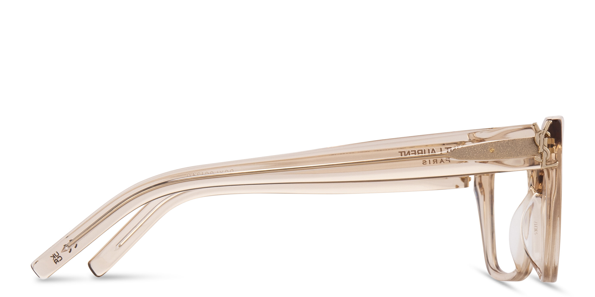 Shop SAINT LAURENT Cat-Eye Eyeglasses in Nude online.