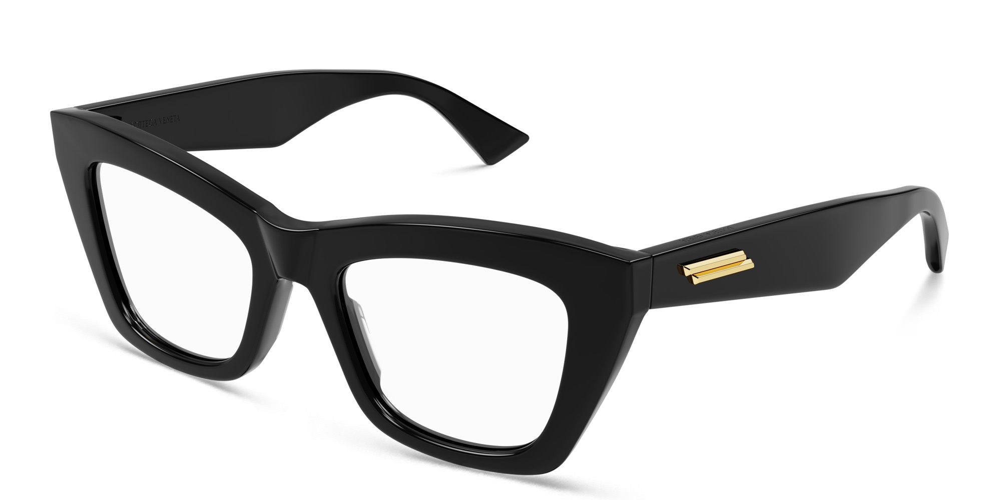 Shop BOTTEGA VENETA Cat-Eye Eyeglasses in Black online.