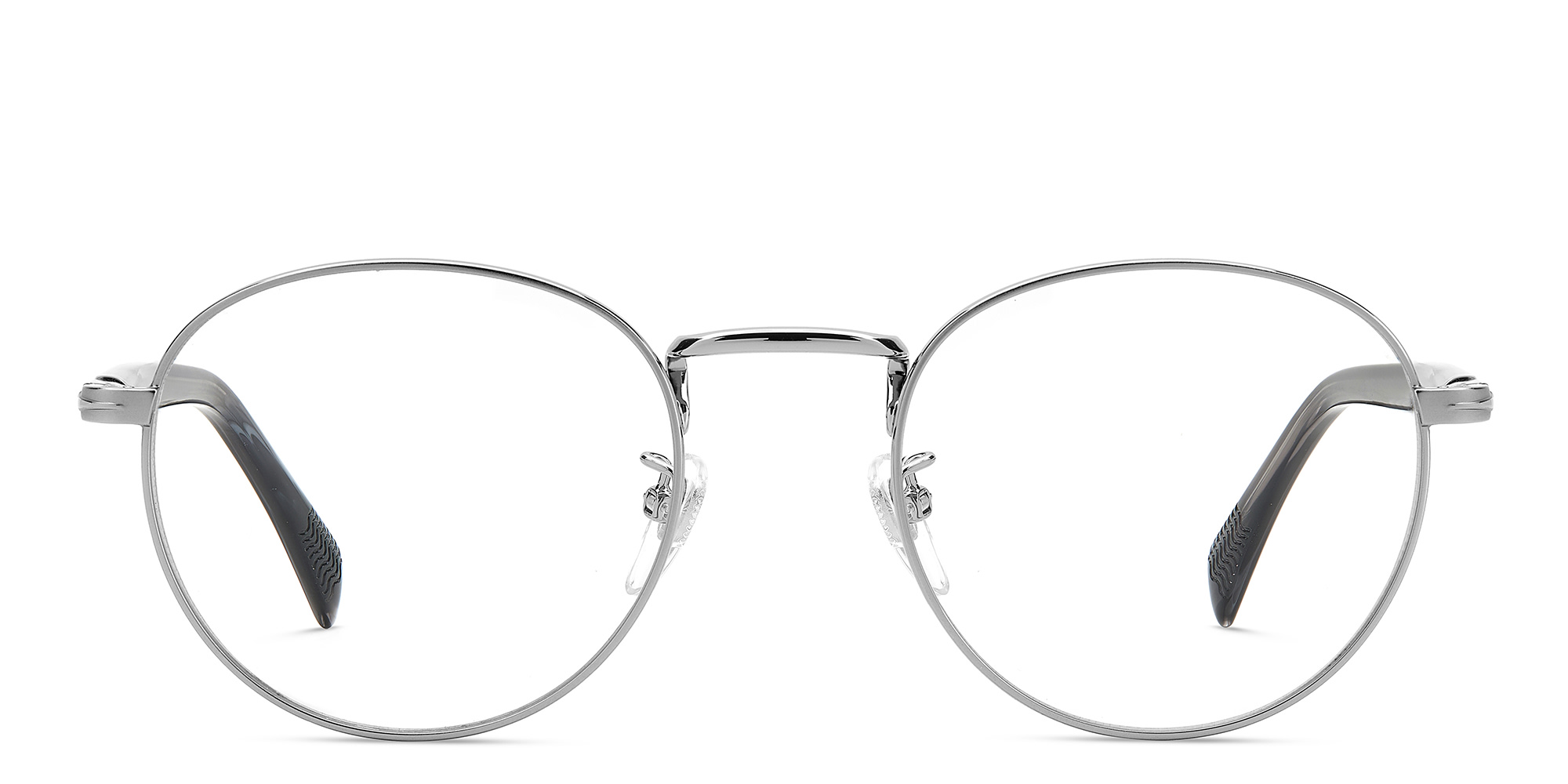 DAVID BECKHAM Panthos Eyeglasses in Ruthenium Grey Horn – Product Photo 1