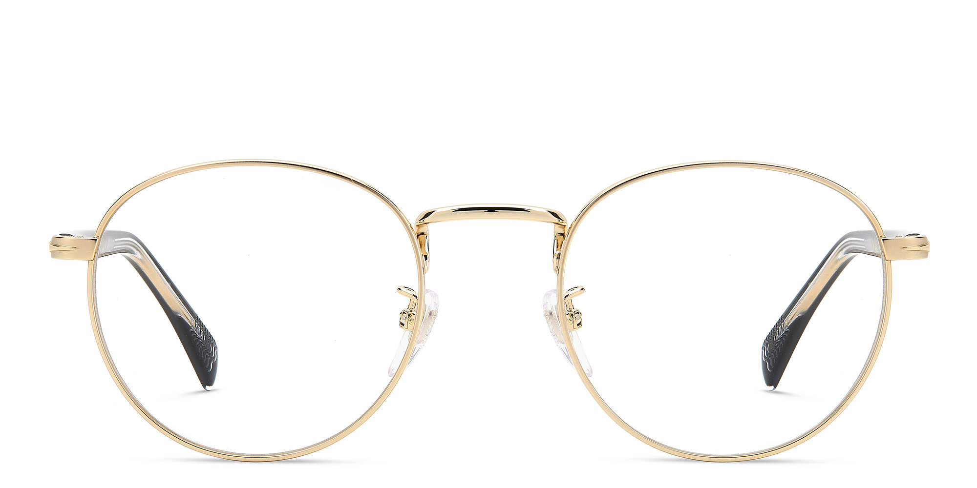 Shop DAVID BECKHAM Panthos Eyeglasses in Gold Black online.