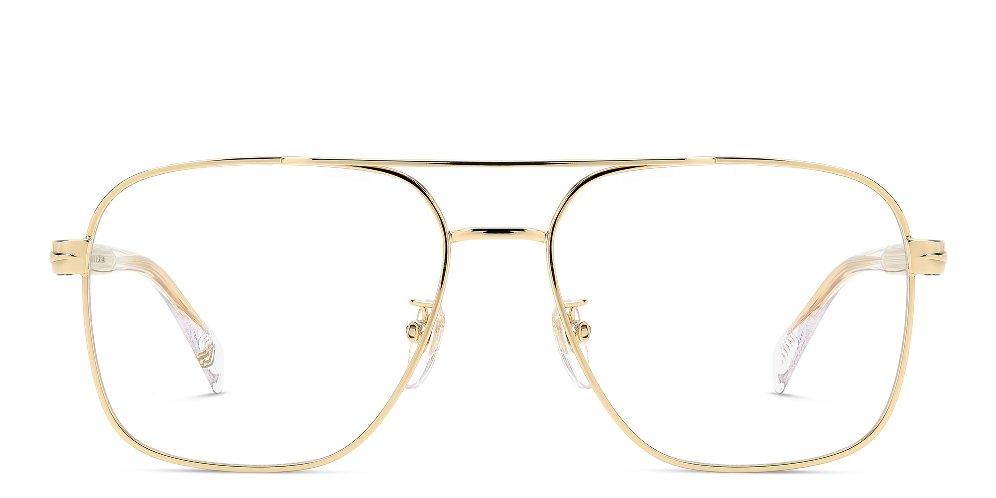 DAVID BECKHAM Square Eyeglasses in Gold Crystal – Product Photo 1