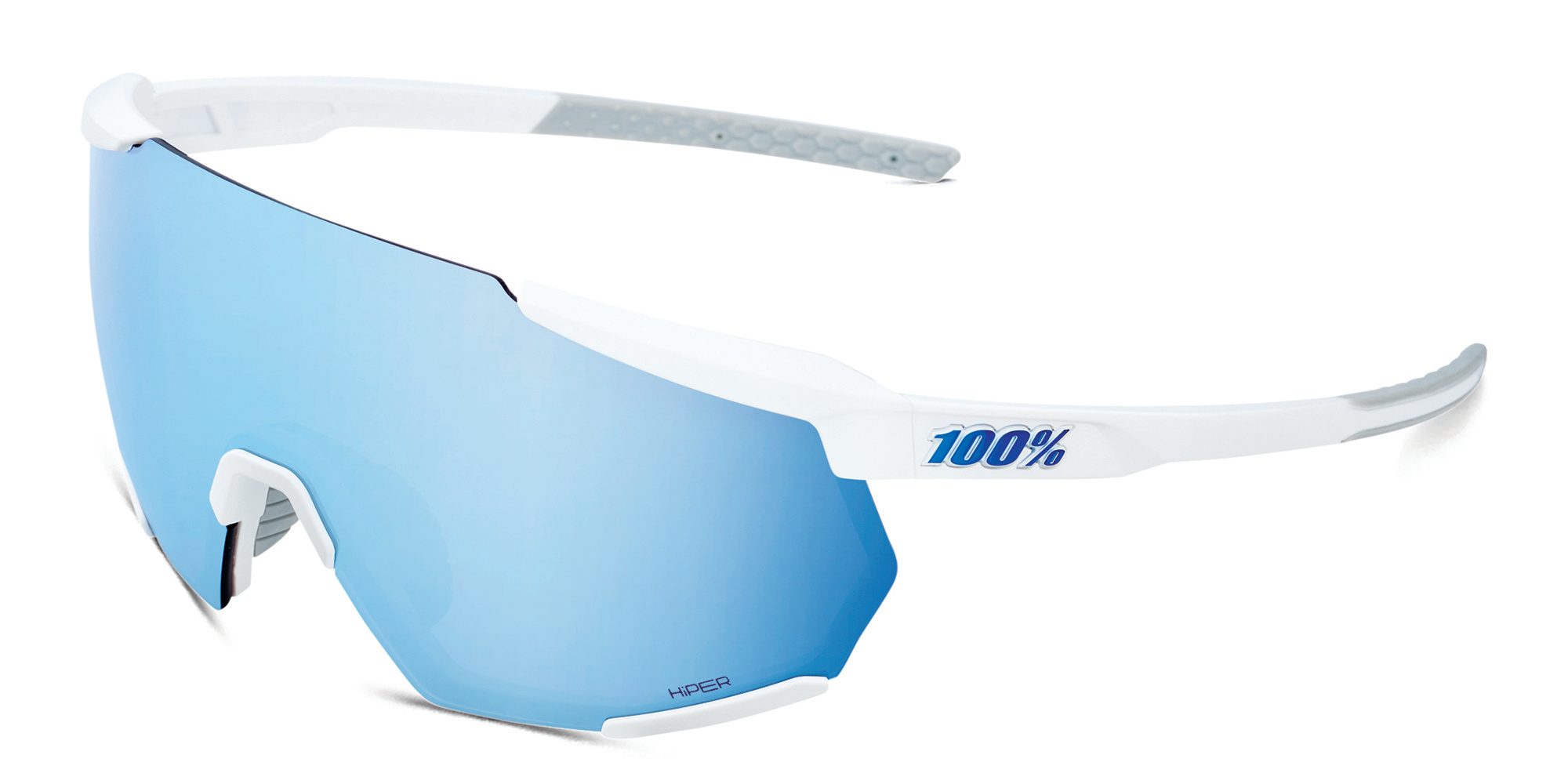 Shop 100 % Rimless Rectangle Sunglasses in White online.