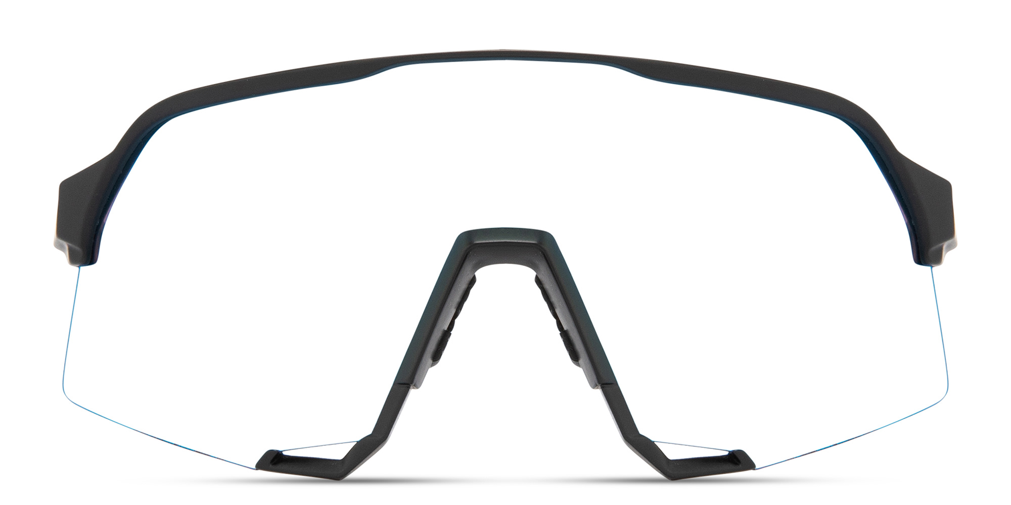 Shop 100 % S3 Half-Rim Irregular Sunglasses in Black online.