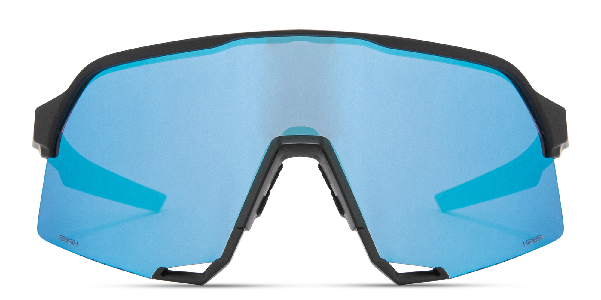 Shop 100 % S3 Half-Rim Irregular Sunglasses in Black online.