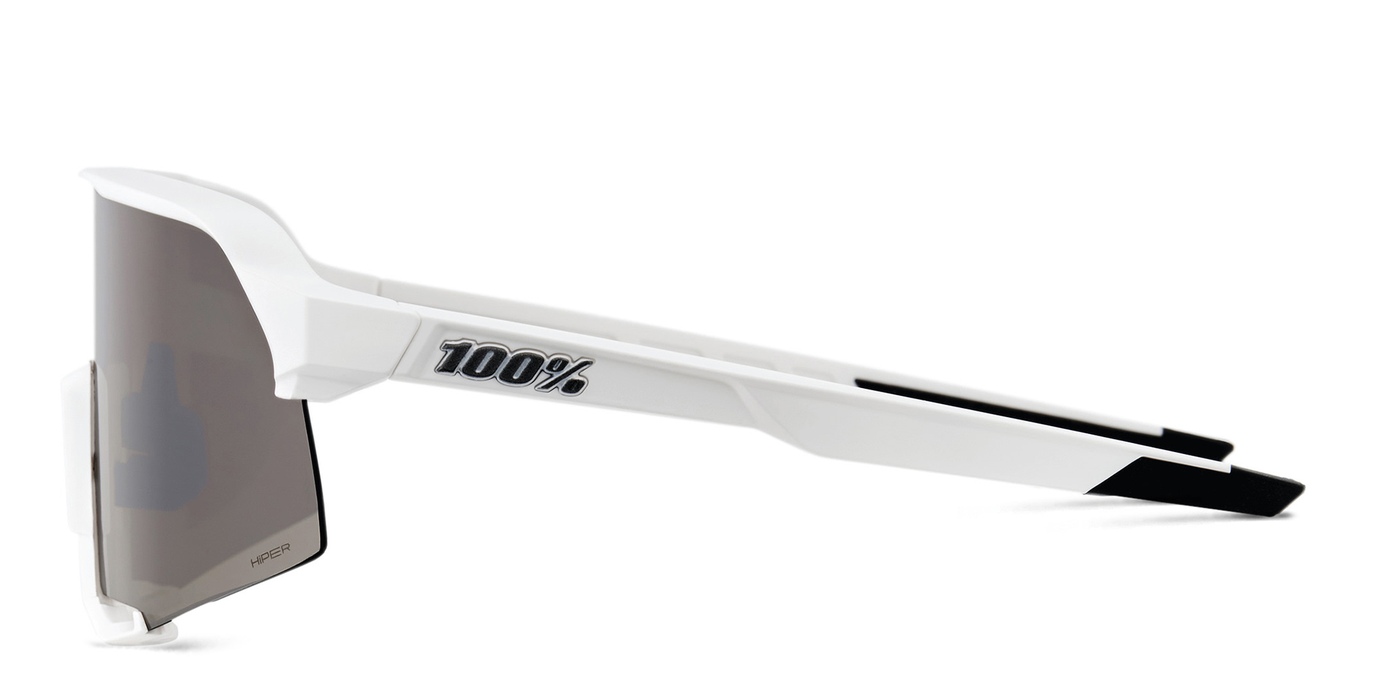 Shop 100 % S3 Half-Rim Irregular Sunglasses in White online.