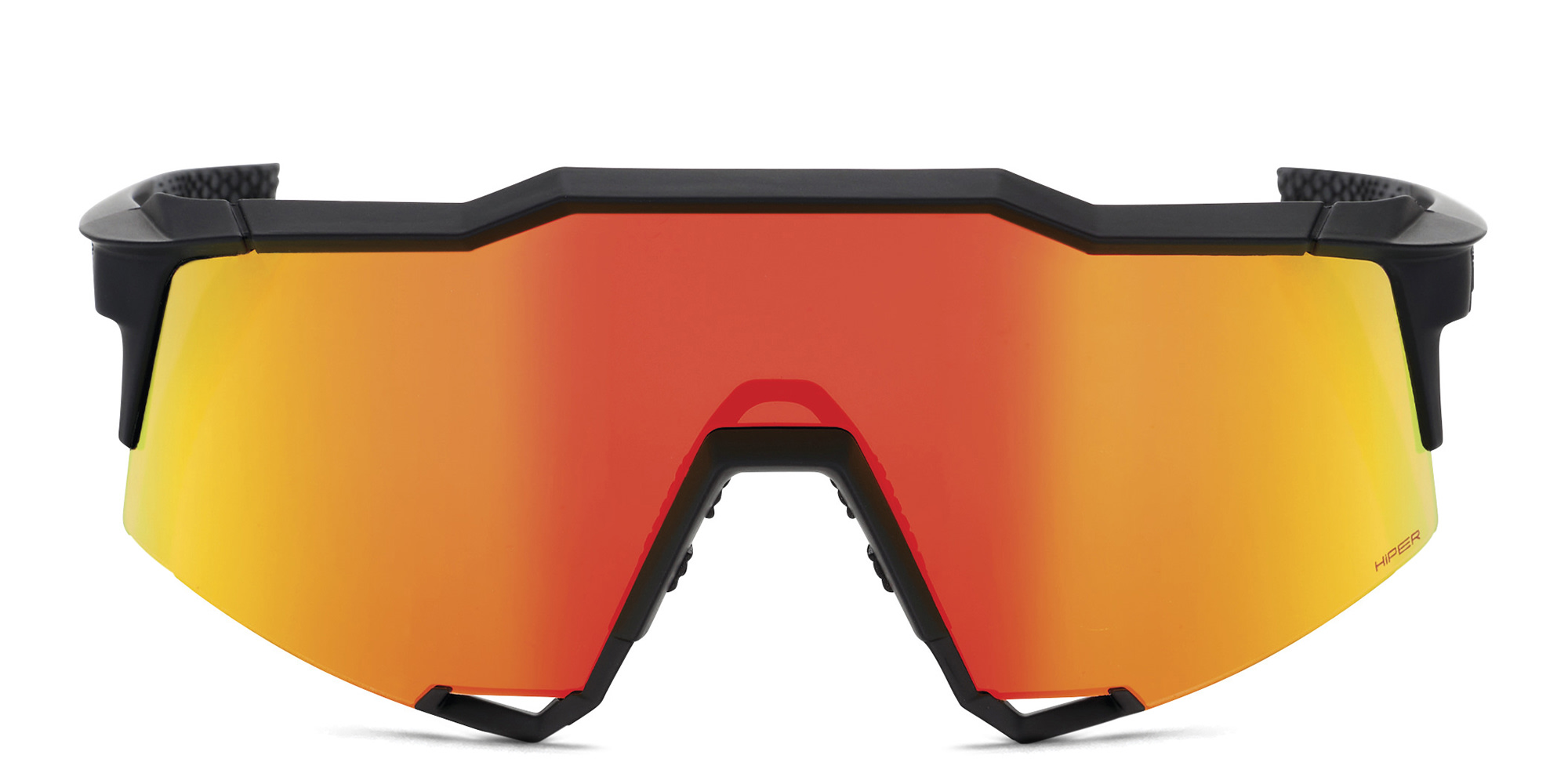 100 % Speedcraft Half-Rim Irregular Sunglasses in Black – Product Photo 1