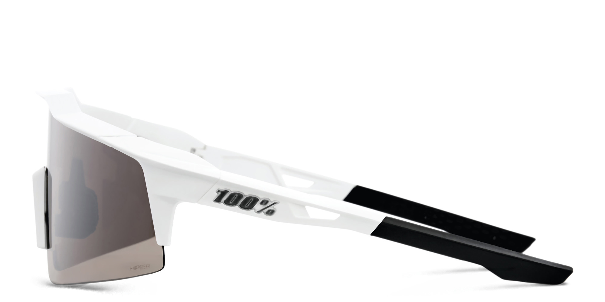 Shop 100 % Speedcraft SL Half-Rim Irregular Sunglasses in White online.