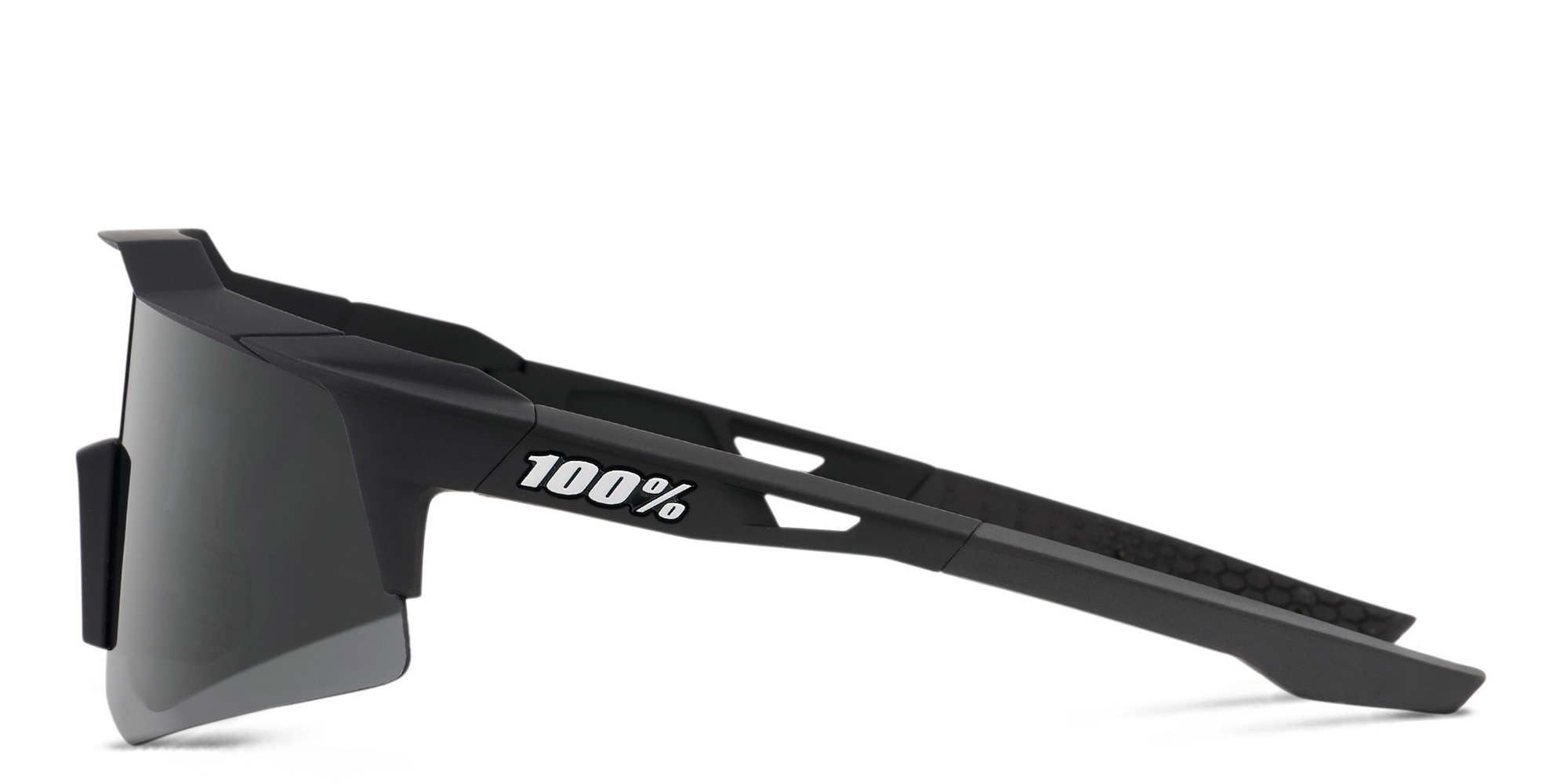 Shop 100 % Speedcraft XS Half-Rim Irregular Sunglasses in Black online.