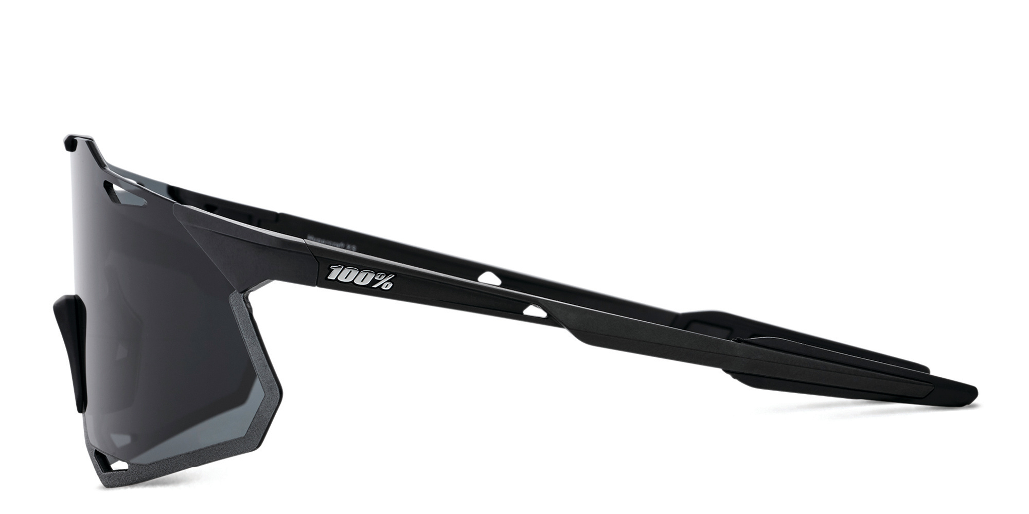 Shop 100 % Hypercraft XS Rimless Irregular Sunglasses in Black online.