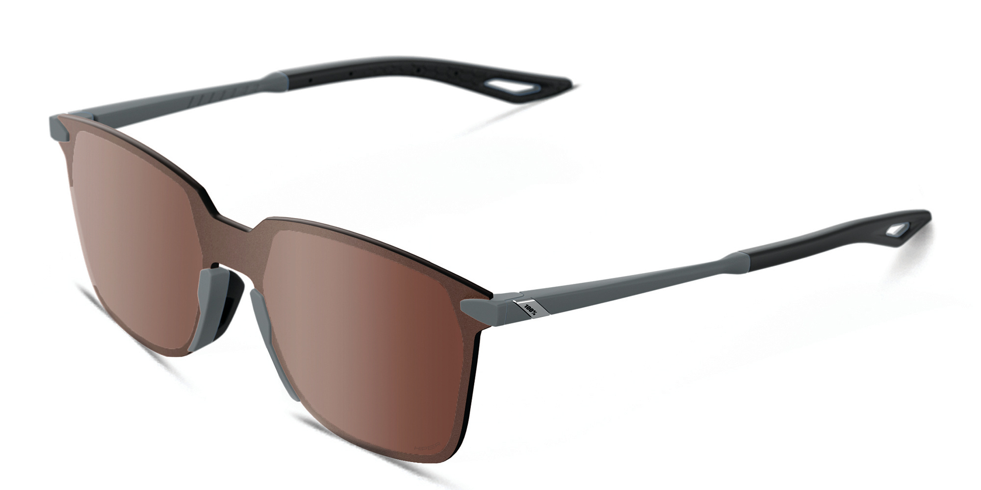 Shop 100 % Unisex Rimless Square Sunglasses in Grey online.