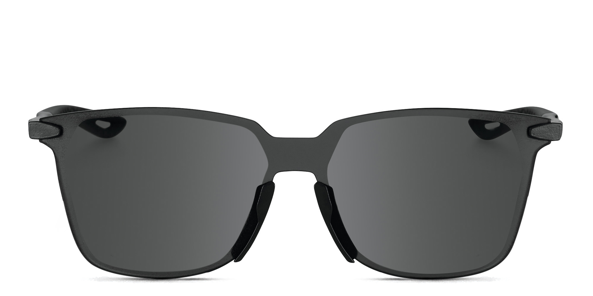 Shop 100 % Unisex Rimless Square Sunglasses in Black online.
