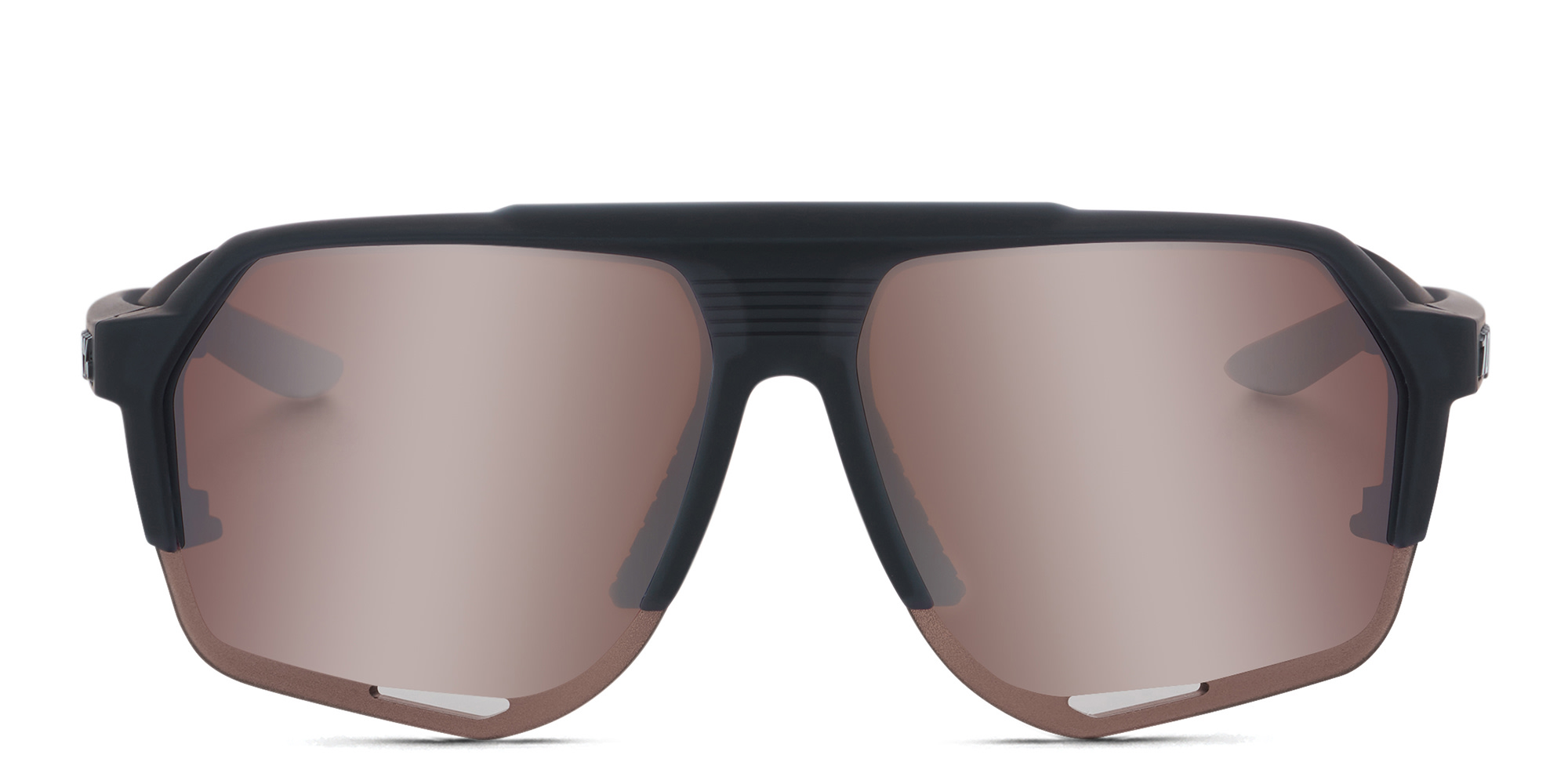 Shop 100 % Norvik Unisex Half-Rim Square Sunglasses in Black online.