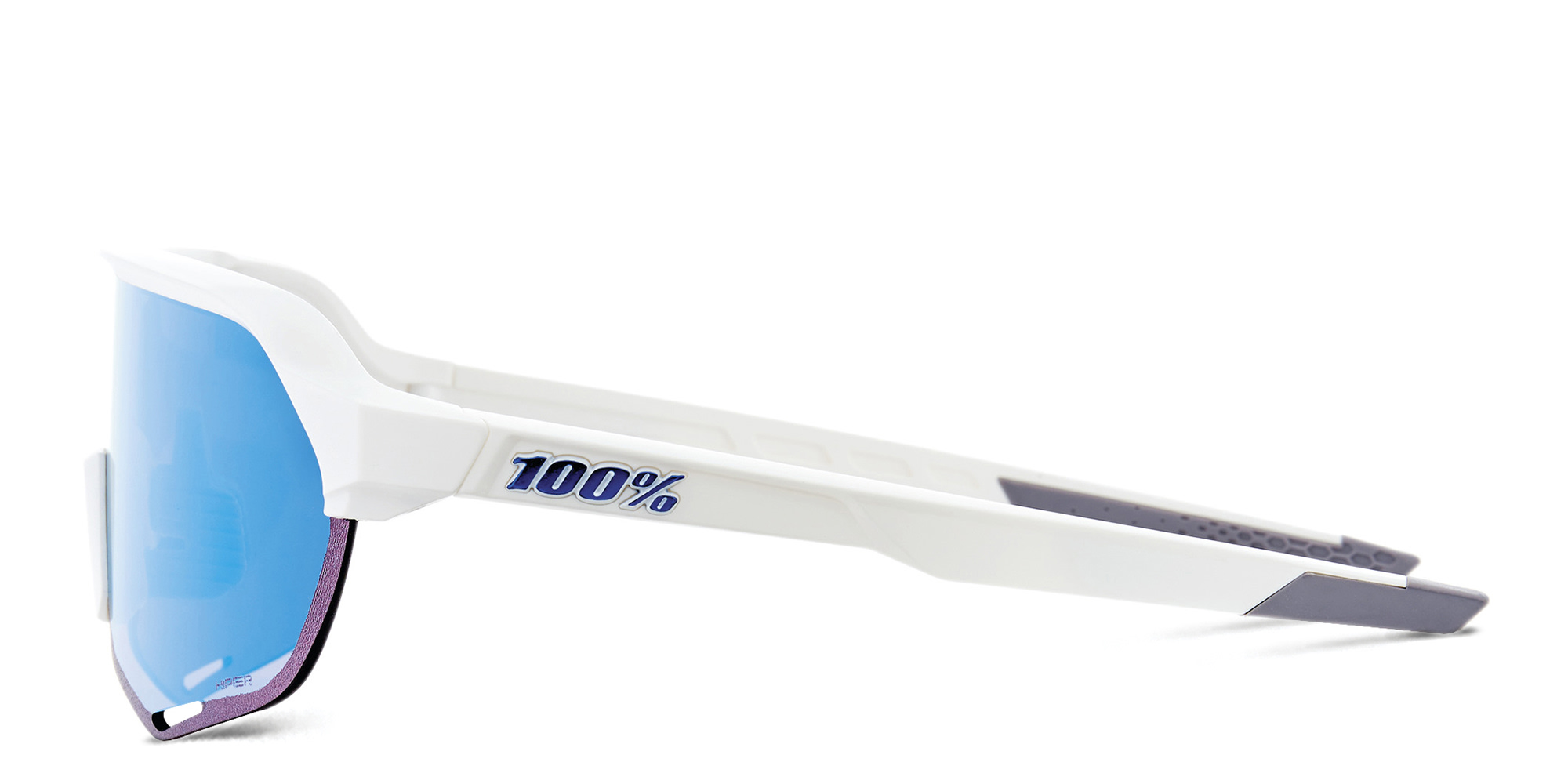 تسوق نظارات شمسية إس 2 مستطيلة بنصف إطار للجنسين 100% بلون أبيض أونلاين.