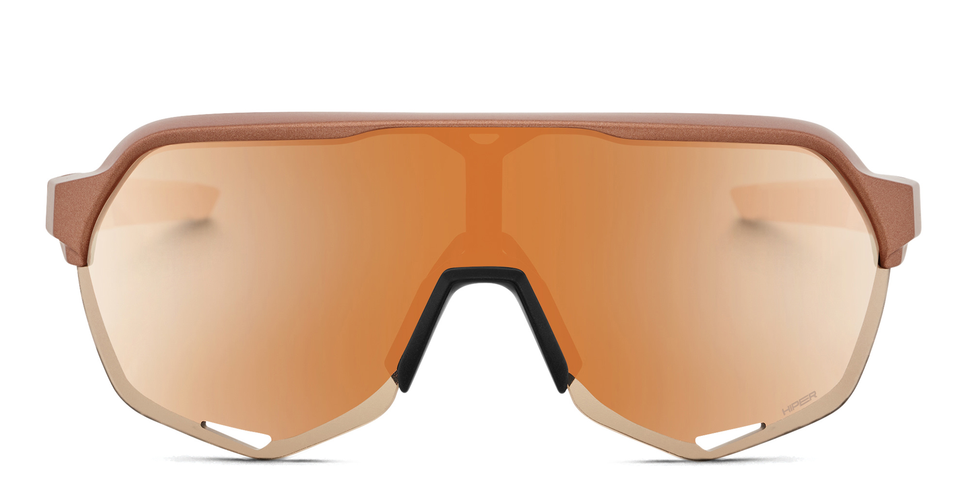 Shop 100 % S2 Unisex Half-Rim Rectangle Sunglasses in Havana online.