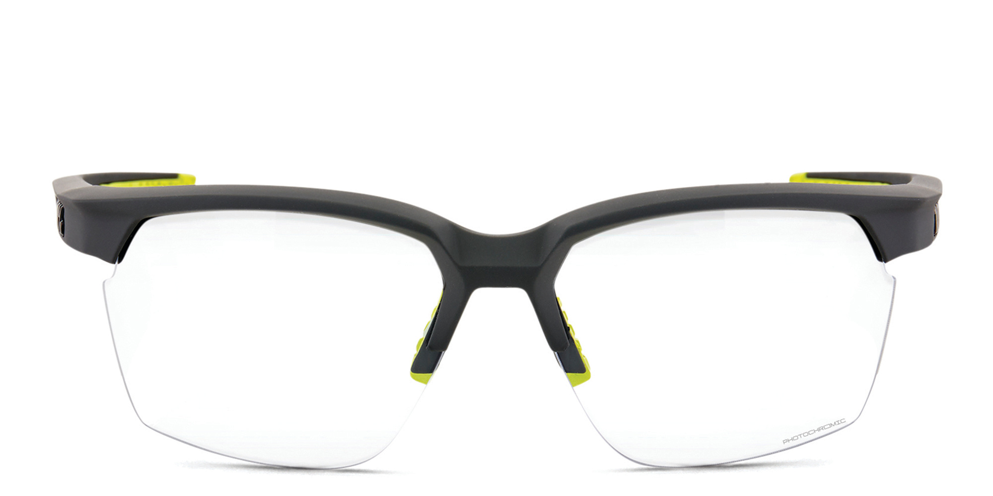 Shop 100 % Speedcoupe Unisex Half-Rim Square Sunglasses in Grey online.